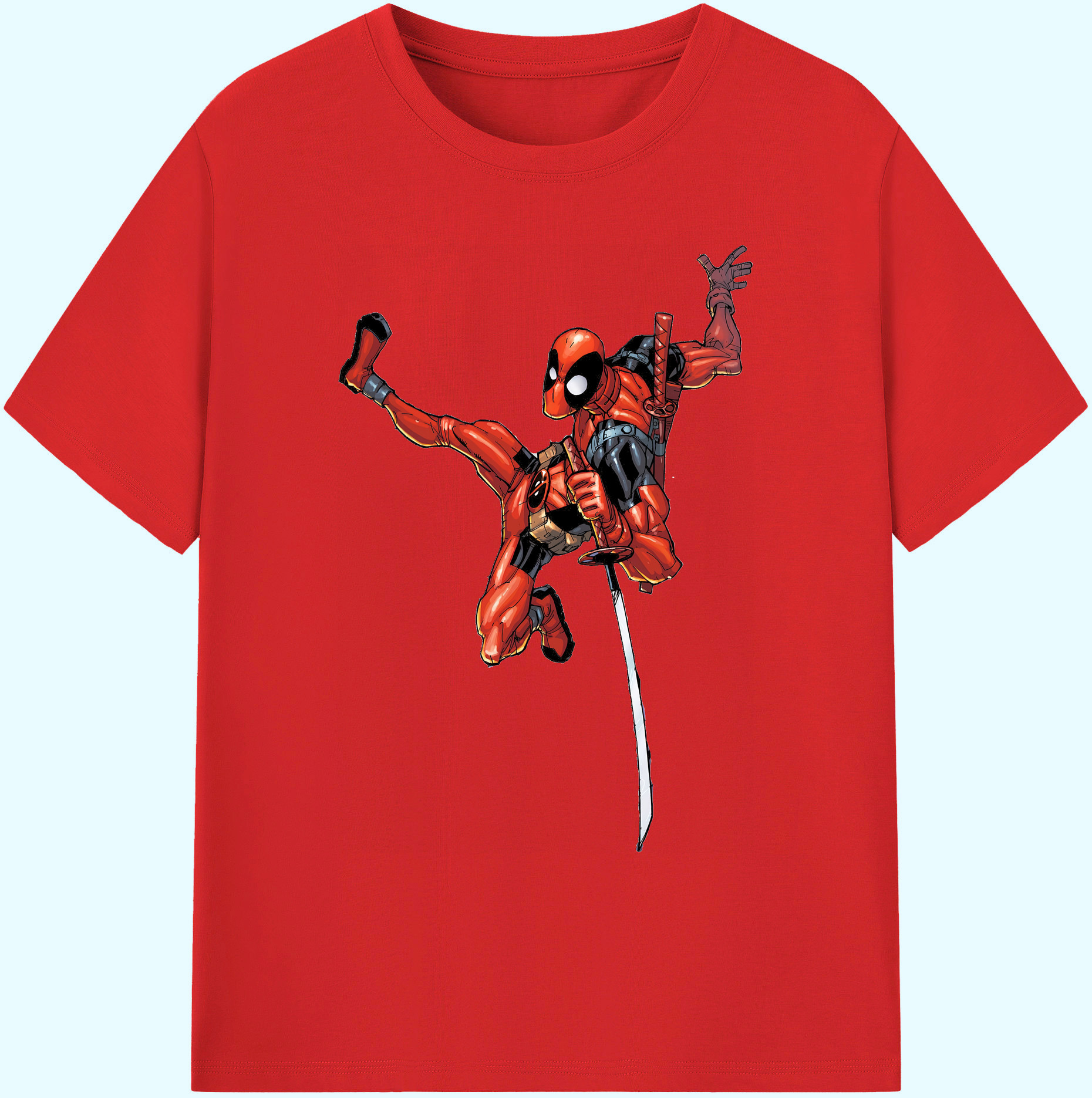 （画像用） Deadpool デッドプール 綿100％ メンズ半袖Tシャツ｜肌触りやわらか＆通気性