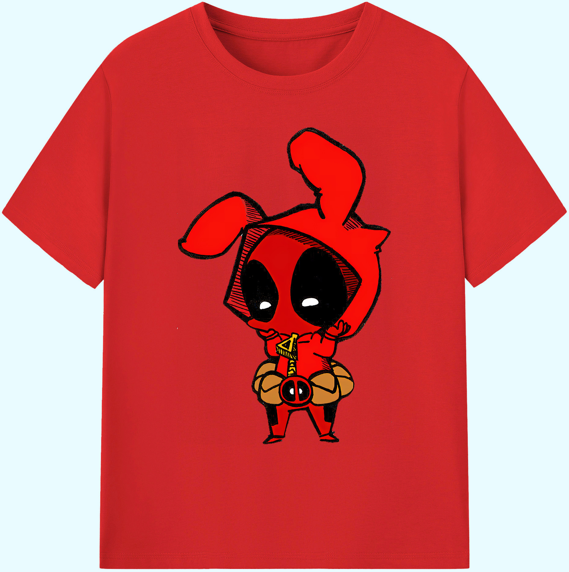 （画像用） Deadpool デッドプール 綿100％ メンズ半袖Tシャツ｜肌触りやわらか＆通気性