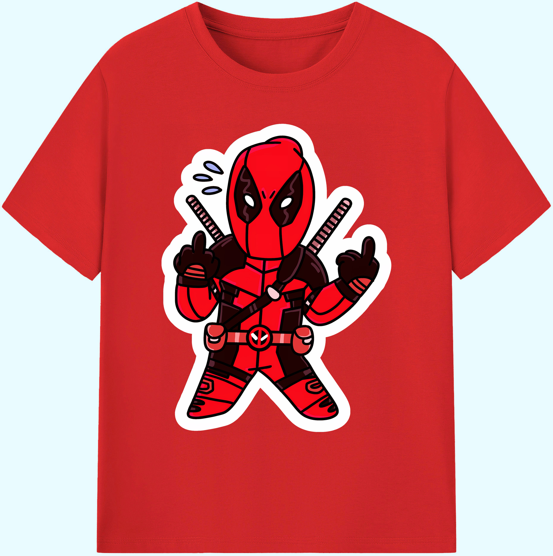 （画像用） Deadpool デッドプール 綿100％ メンズ半袖Tシャツ｜肌触りやわらか＆通気性