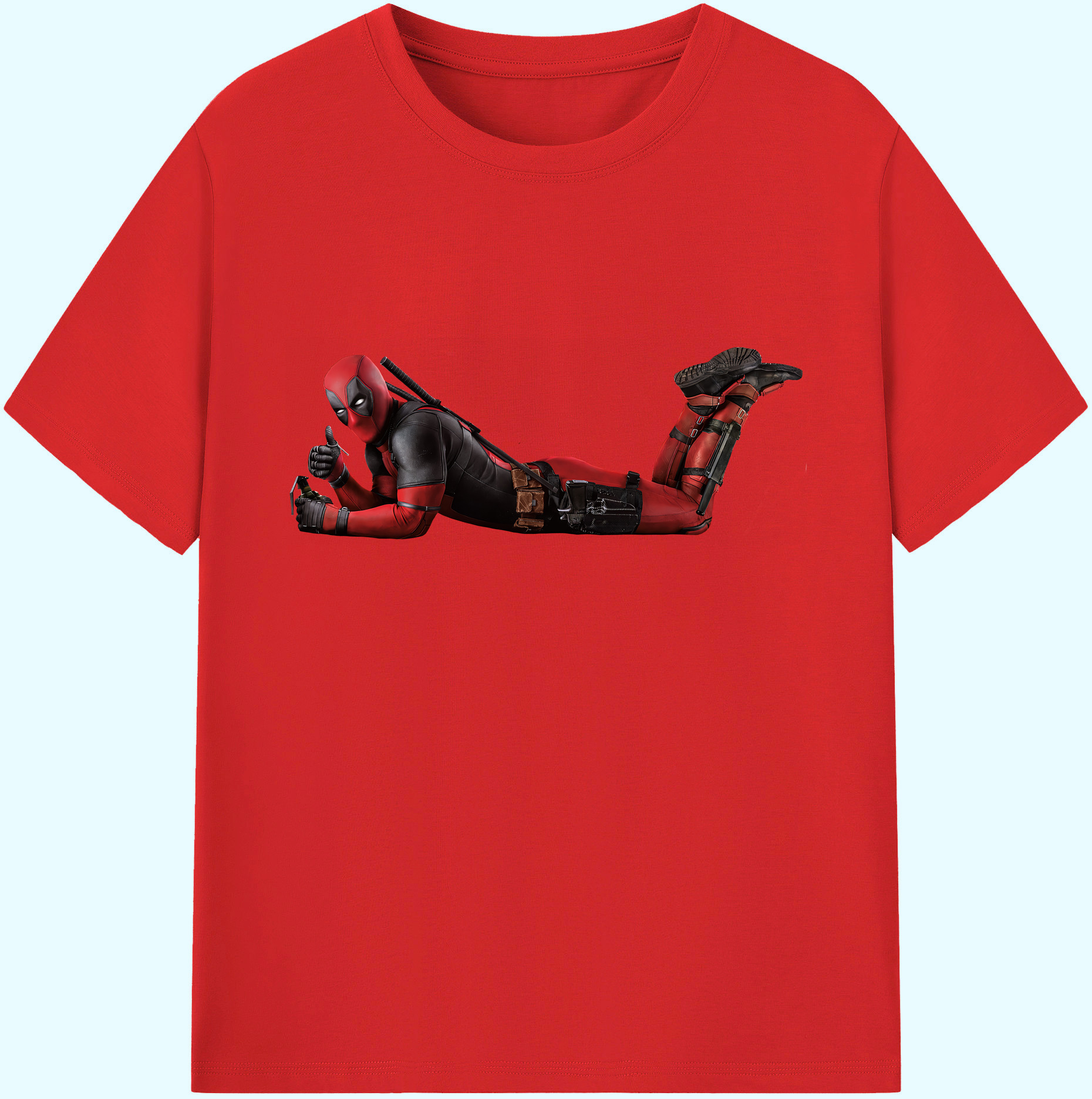 （画像用） Deadpool デッドプール 綿100％ メンズ半袖Tシャツ｜肌触りやわらか＆通気性