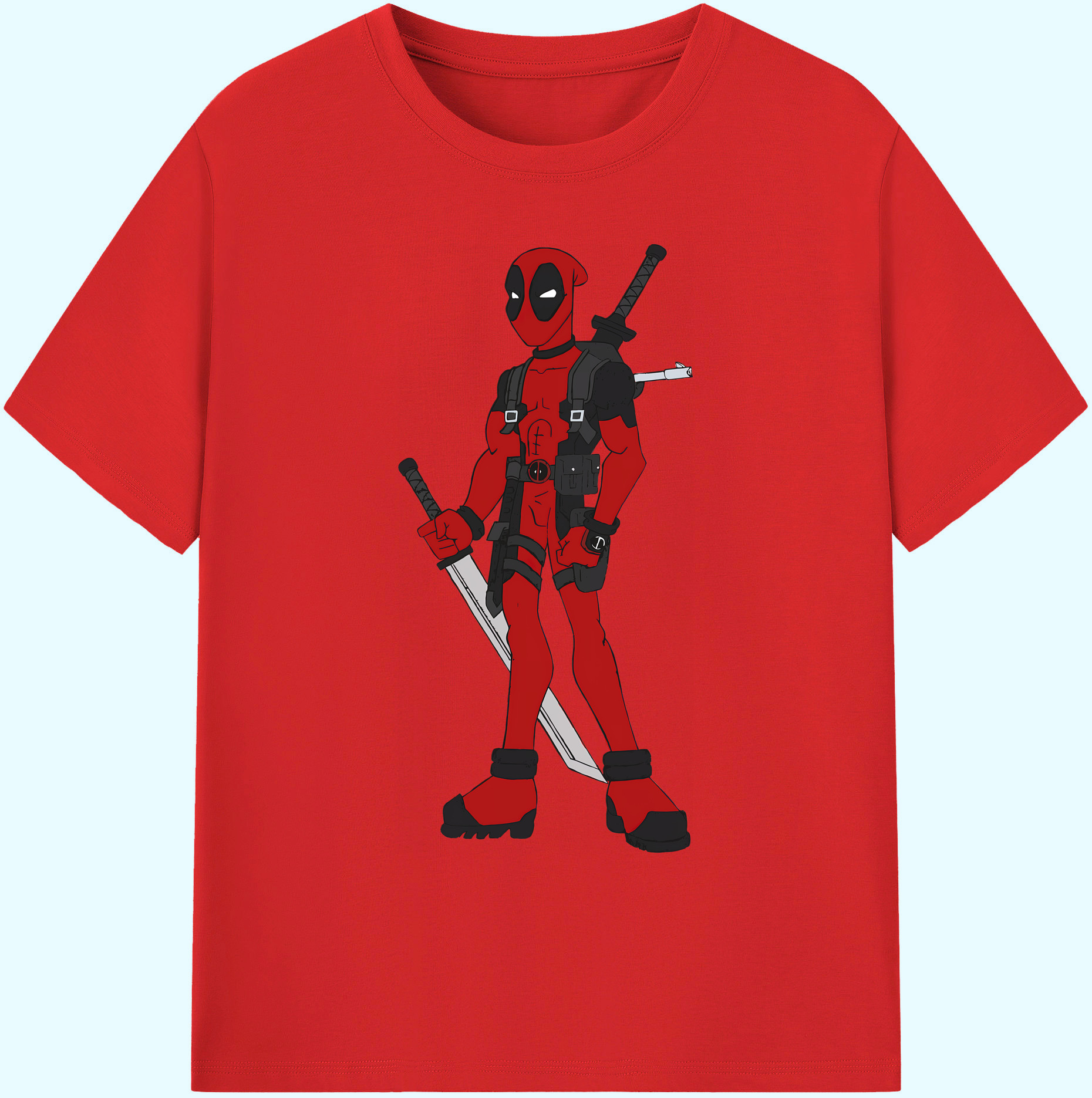 （画像用） Deadpool デッドプール 綿100％ メンズ半袖Tシャツ｜肌触りやわらか＆通気性