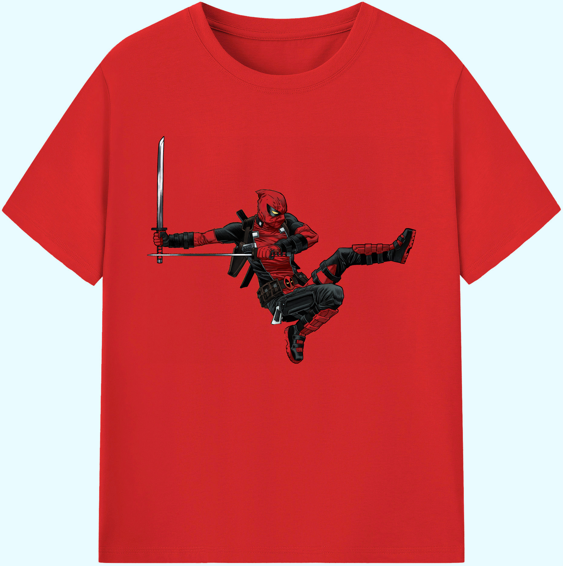 （画像用） Deadpool デッドプール 綿100％ メンズ半袖Tシャツ｜肌触りやわらか＆通気性
