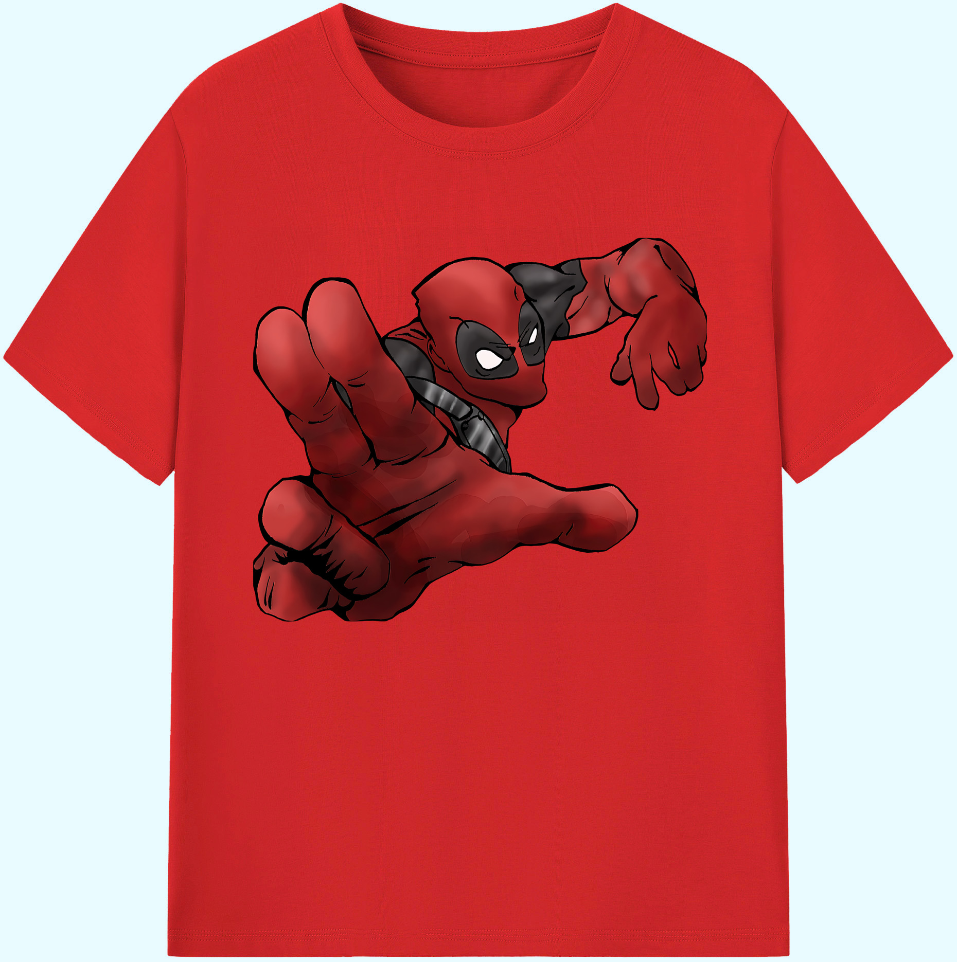 （画像用） Deadpool デッドプール 綿100％ メンズ半袖Tシャツ｜肌触りやわらか＆通気性
