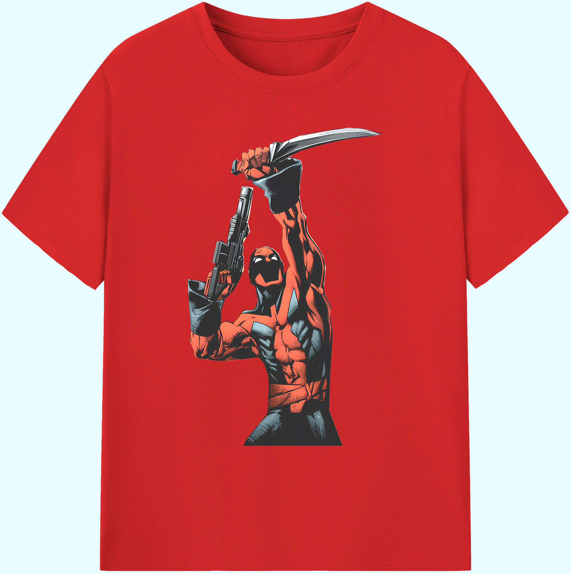 （画像用） Deadpool デッドプール 綿100％ メンズ半袖Tシャツ｜肌触りやわらか＆通気性
