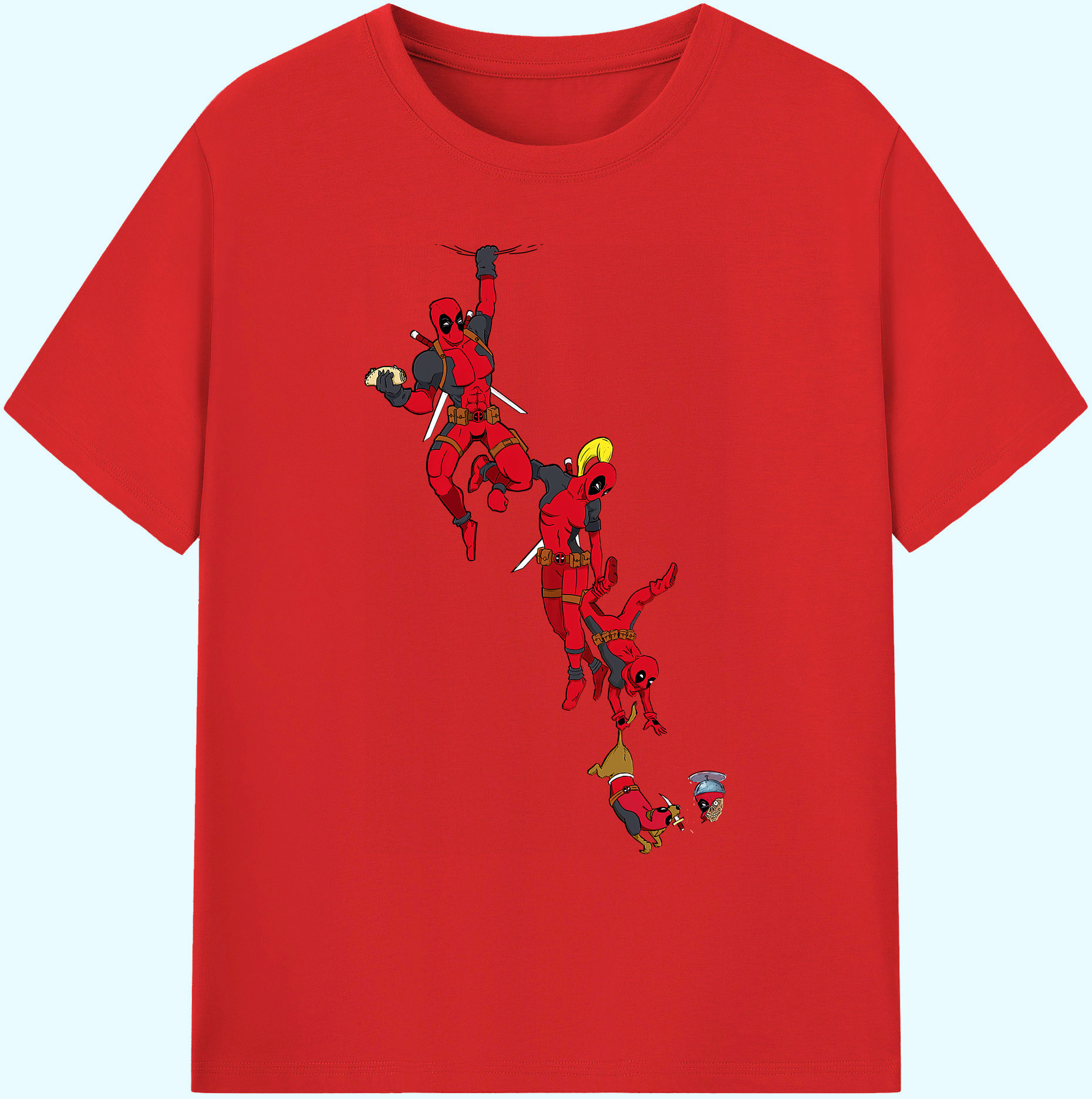 （画像用） Deadpool デッドプール 綿100％ メンズ半袖Tシャツ｜肌触りやわらか＆通気性