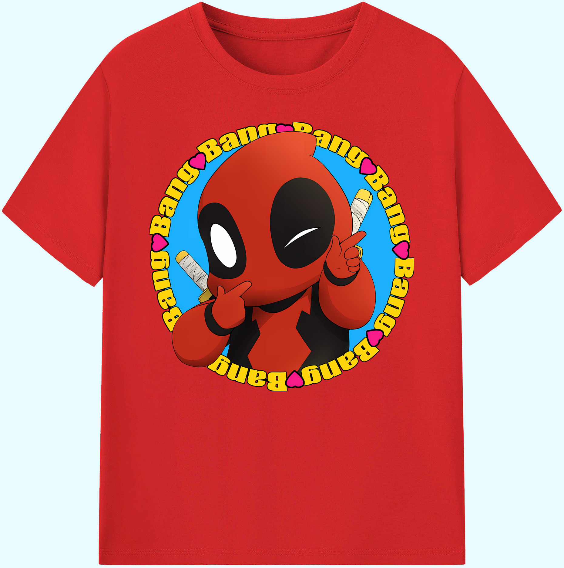 （画像用） Deadpool デッドプール 綿100％ メンズ半袖Tシャツ｜肌触りやわらか＆通気性