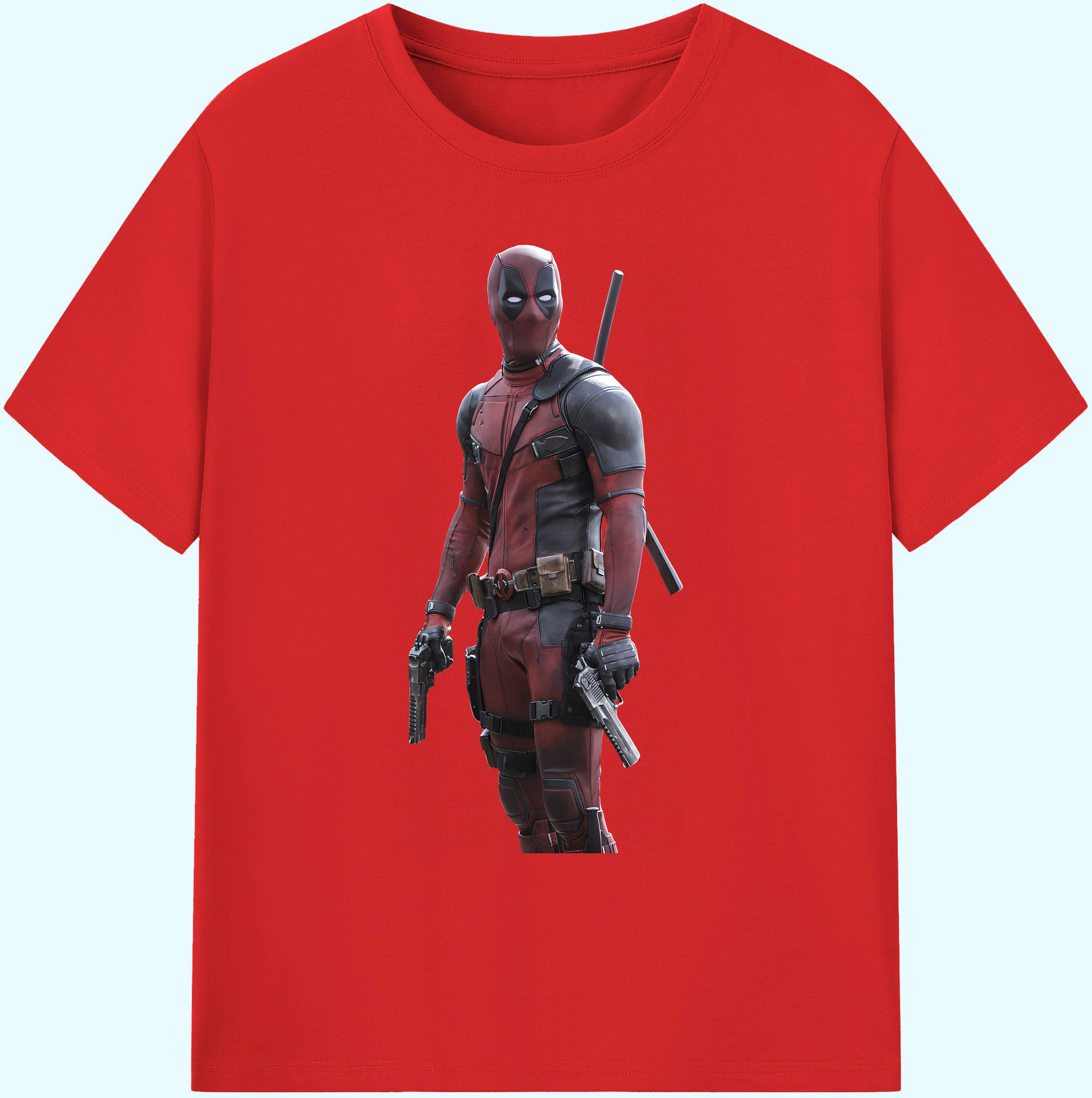 （画像用） Deadpool デッドプール 綿100％ メンズ半袖Tシャツ｜肌触りやわらか＆通気性