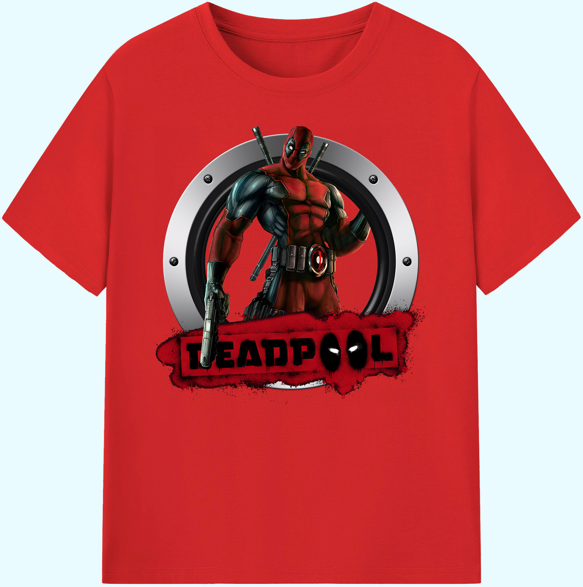 （画像用） Deadpool デッドプール 綿100％ メンズ半袖Tシャツ｜肌触りやわらか＆通気性