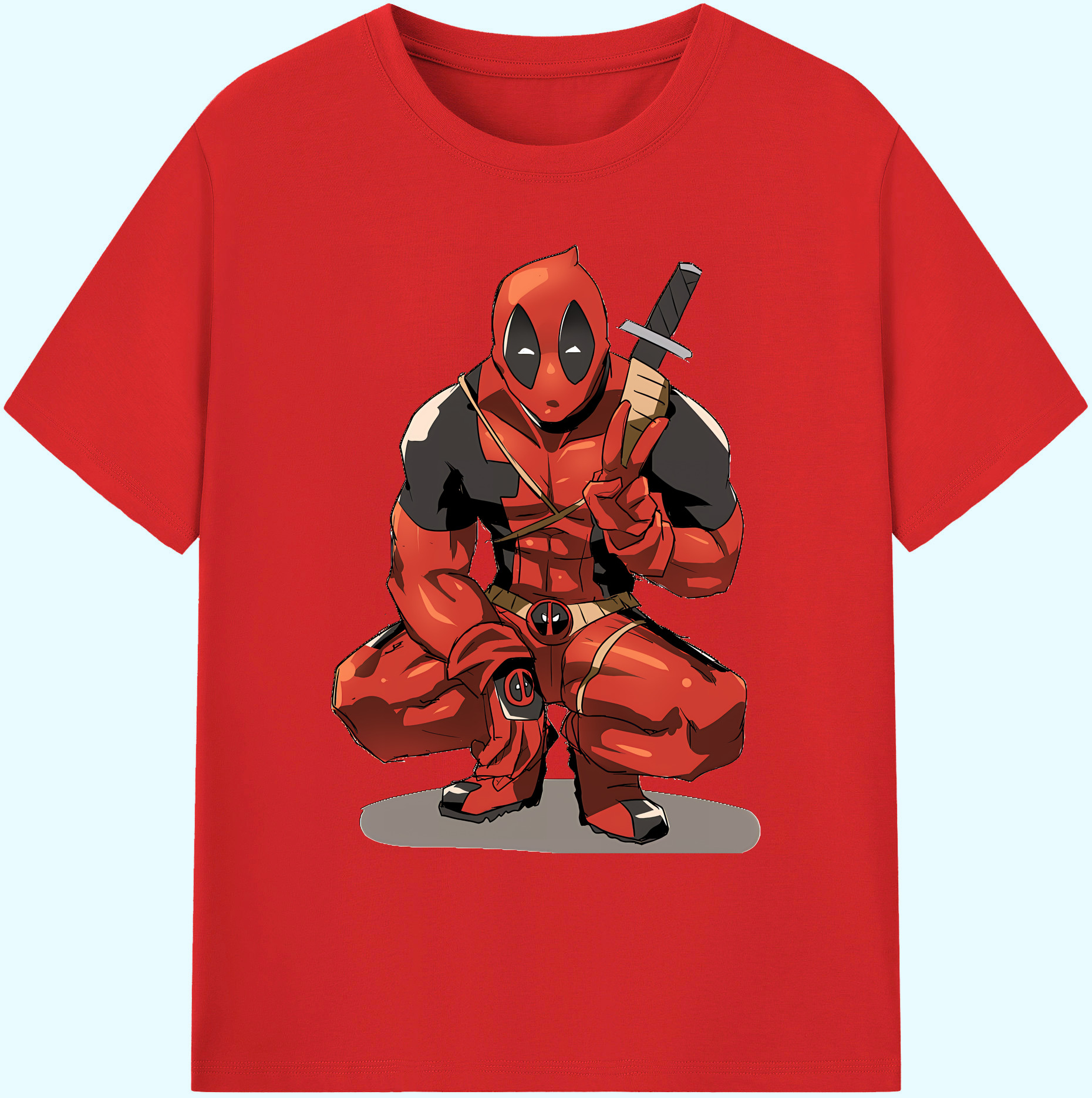 （画像用） Deadpool デッドプール 綿100％ メンズ半袖Tシャツ｜肌触りやわらか＆通気性