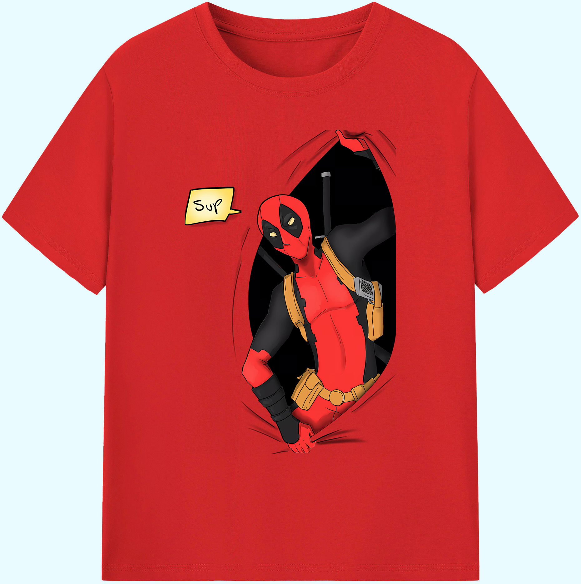 （画像用） Deadpool デッドプール 綿100％ メンズ半袖Tシャツ｜肌触りやわらか＆通気性