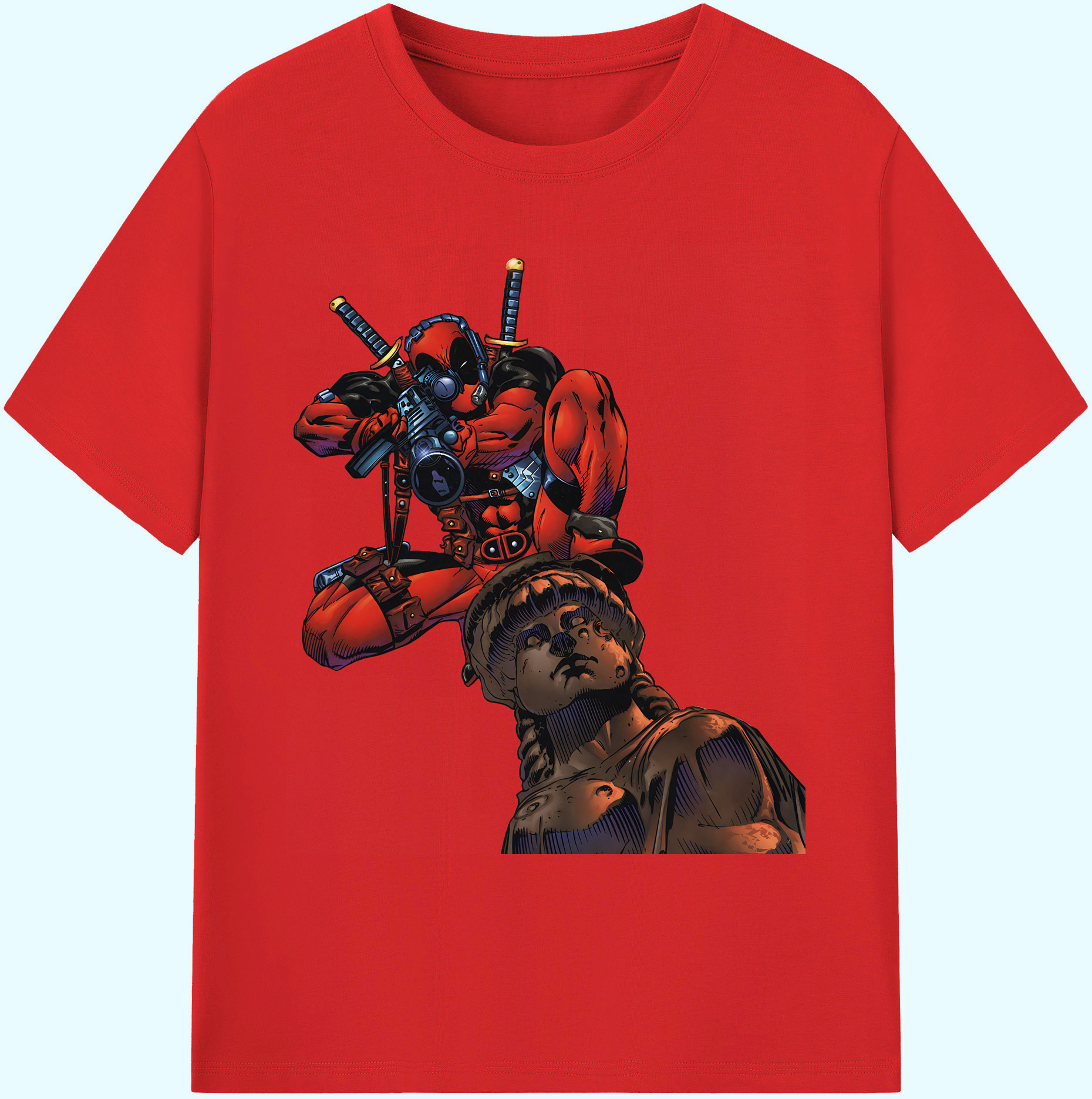 （画像用） Deadpool デッドプール 綿100％ メンズ半袖Tシャツ｜肌触りやわらか＆通気性