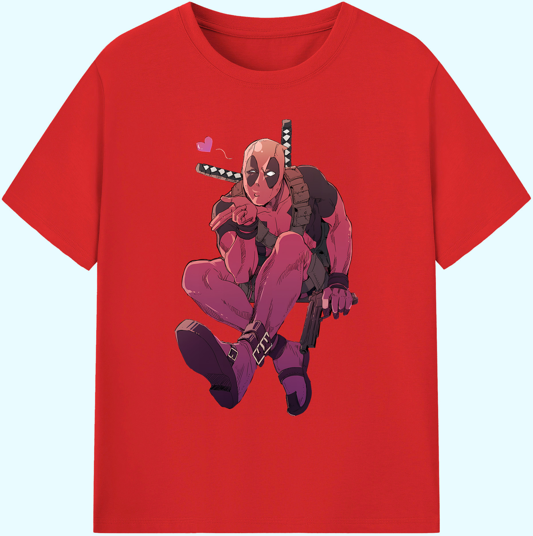 （画像用） Deadpool デッドプール 綿100％ メンズ半袖Tシャツ｜肌触りやわらか＆通気性