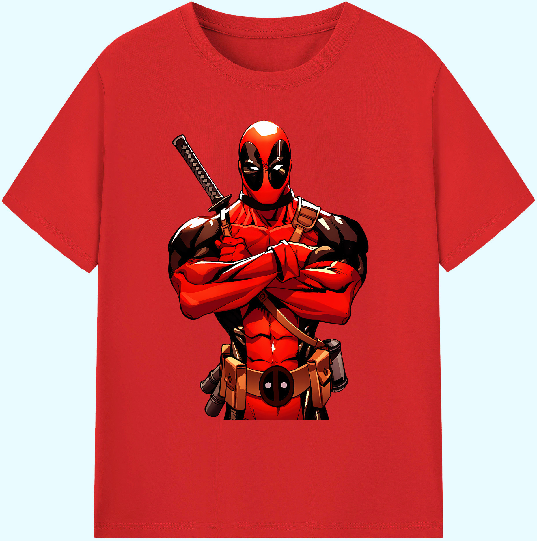 （画像用） Deadpool デッドプール 綿100％ メンズ半袖Tシャツ｜肌触りやわらか＆通気性