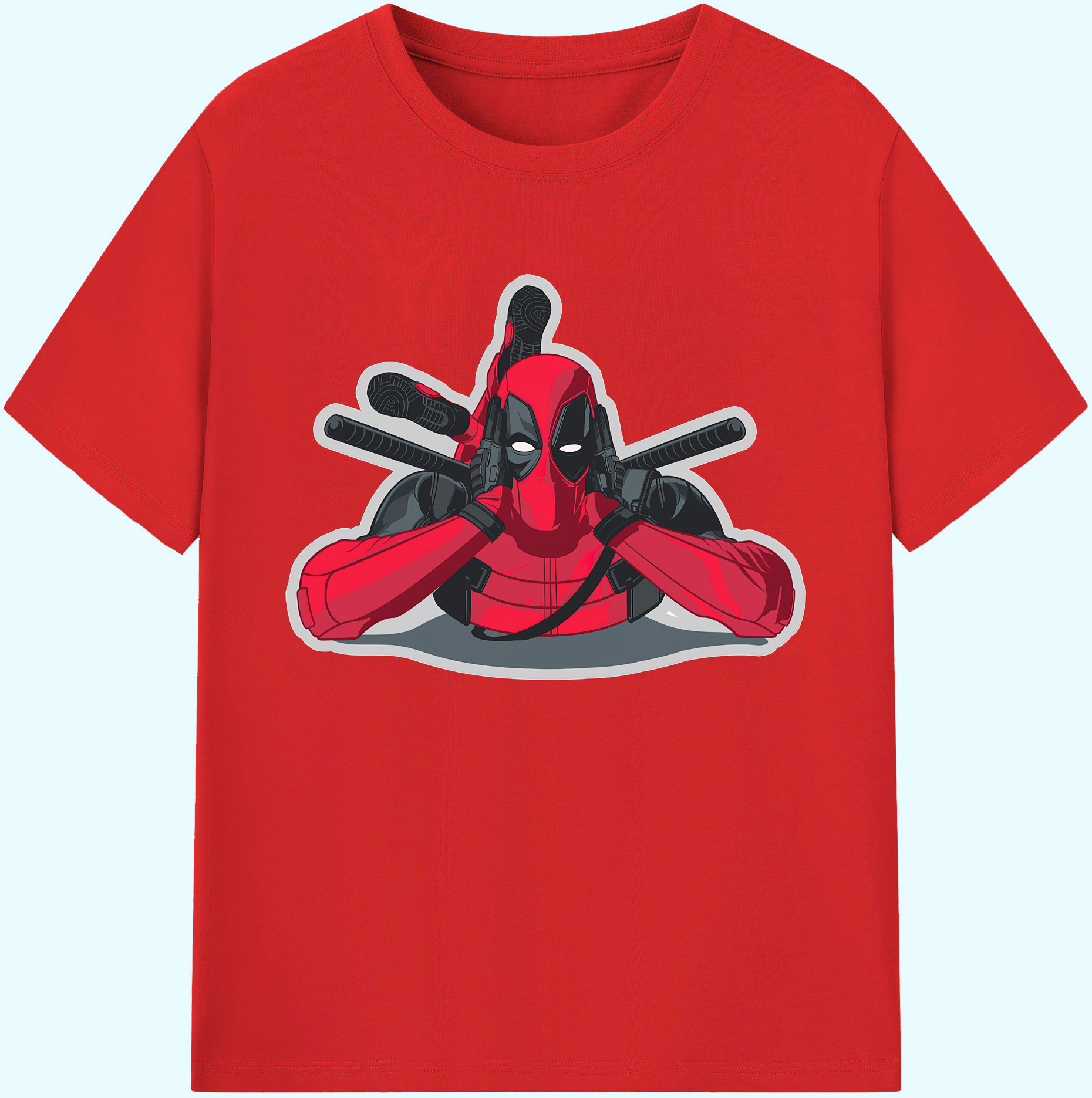 （画像用） Deadpool デッドプール 綿100％ メンズ半袖Tシャツ｜肌触りやわらか＆通気性