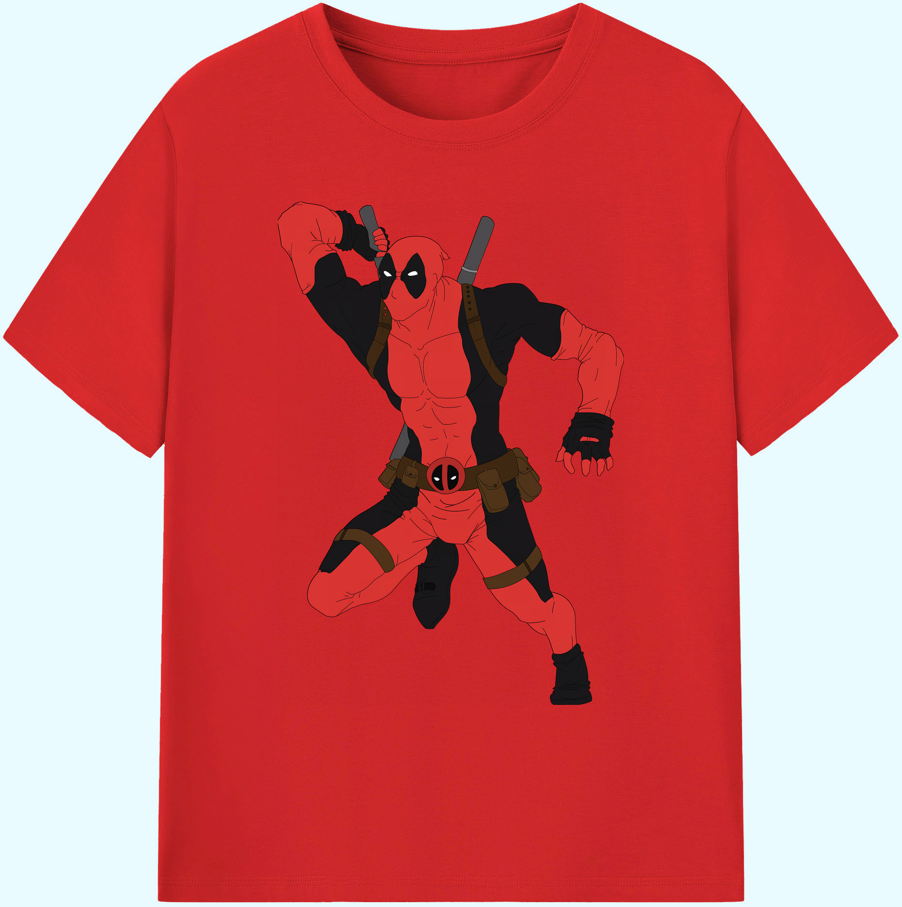 （画像用） Deadpool デッドプール 綿100％ メンズ半袖Tシャツ｜肌触りやわらか＆通気性