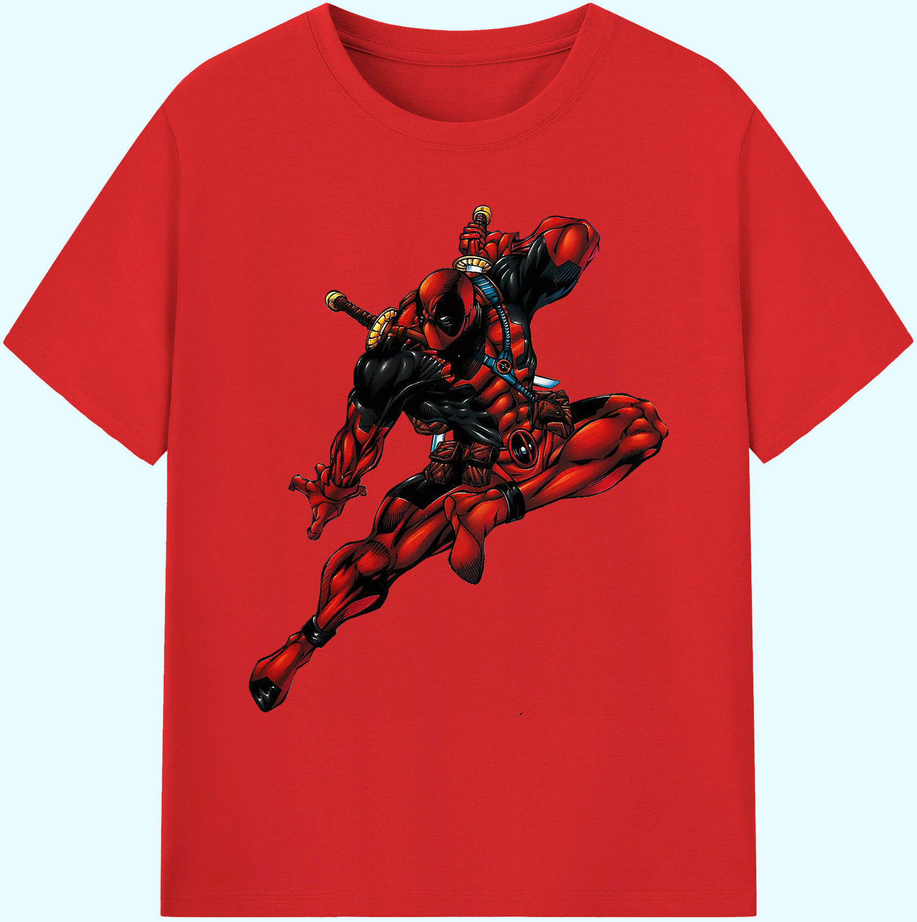 （画像用） Deadpool デッドプール 綿100％ メンズ半袖Tシャツ｜肌触りやわらか＆通気性