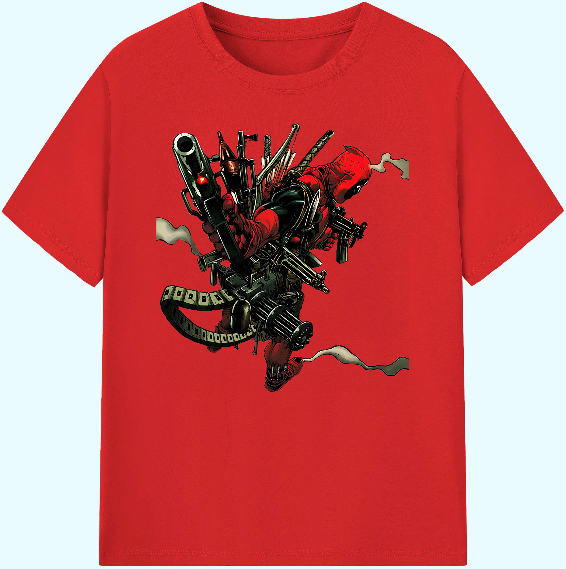 （画像用） Deadpool デッドプール 綿100％ メンズ半袖Tシャツ｜肌触りやわらか＆通気性