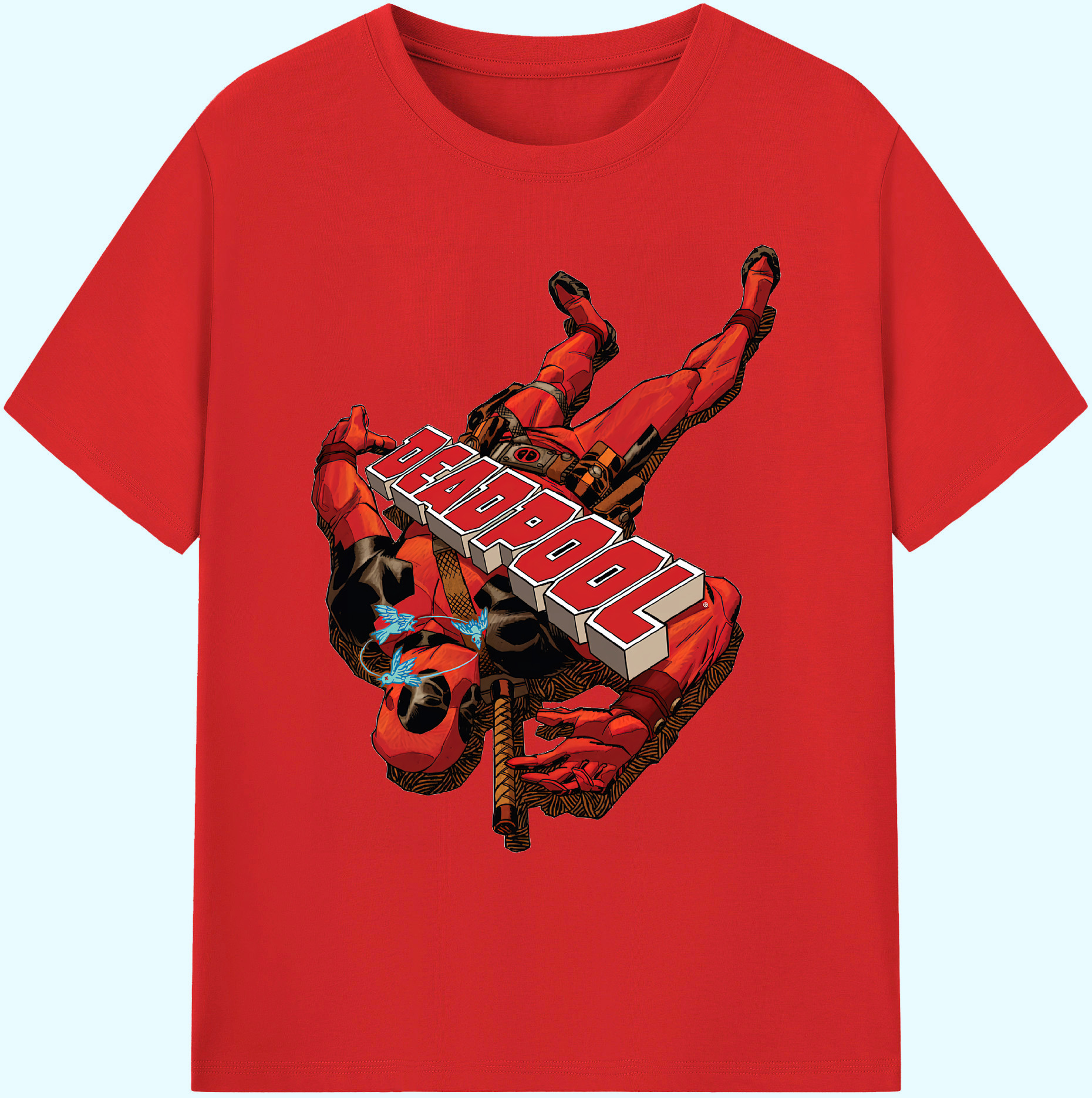 （画像用） Deadpool デッドプール 綿100％ メンズ半袖Tシャツ｜肌触りやわらか＆通気性