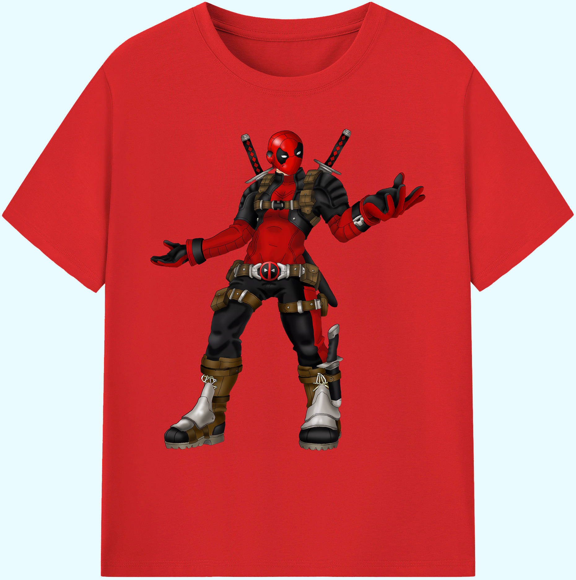 （画像用） Deadpool デッドプール 綿100％ メンズ半袖Tシャツ｜肌触りやわらか＆通気性