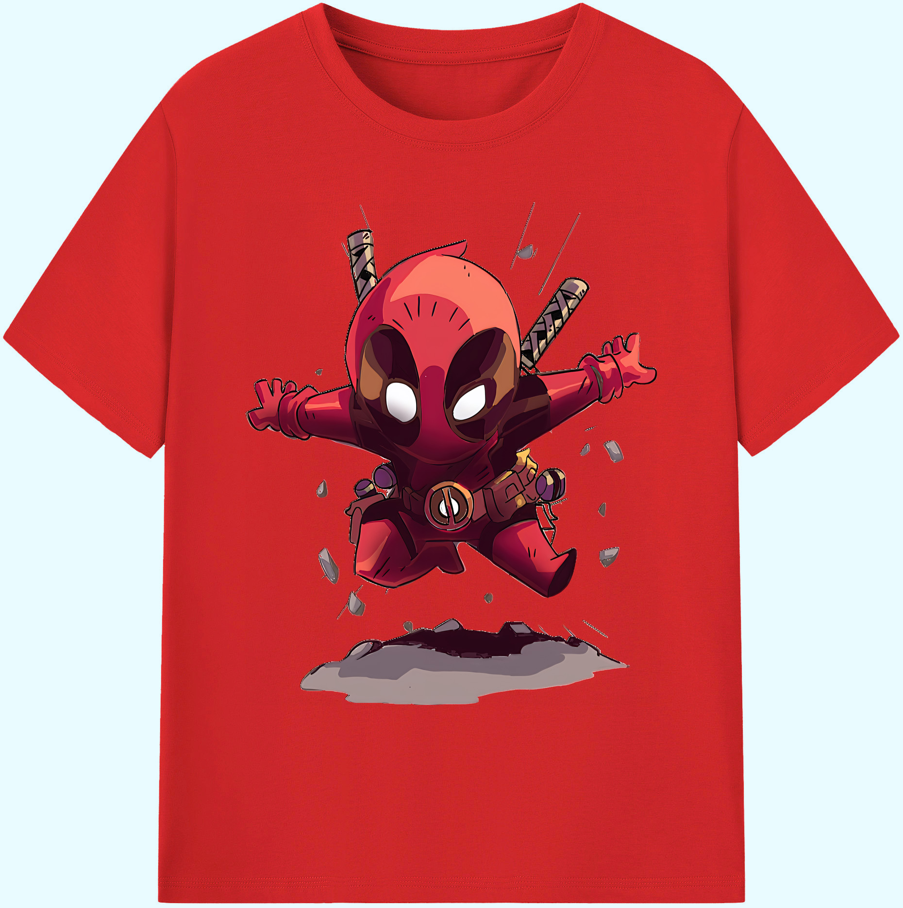 （画像用） Deadpool デッドプール 綿100％ メンズ半袖Tシャツ｜肌触りやわらか＆通気性