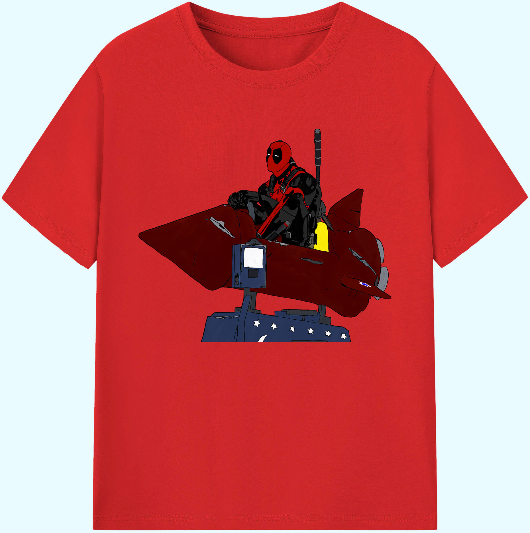 （画像用） Deadpool デッドプール 綿100％ メンズ半袖Tシャツ｜肌触りやわらか＆通気性