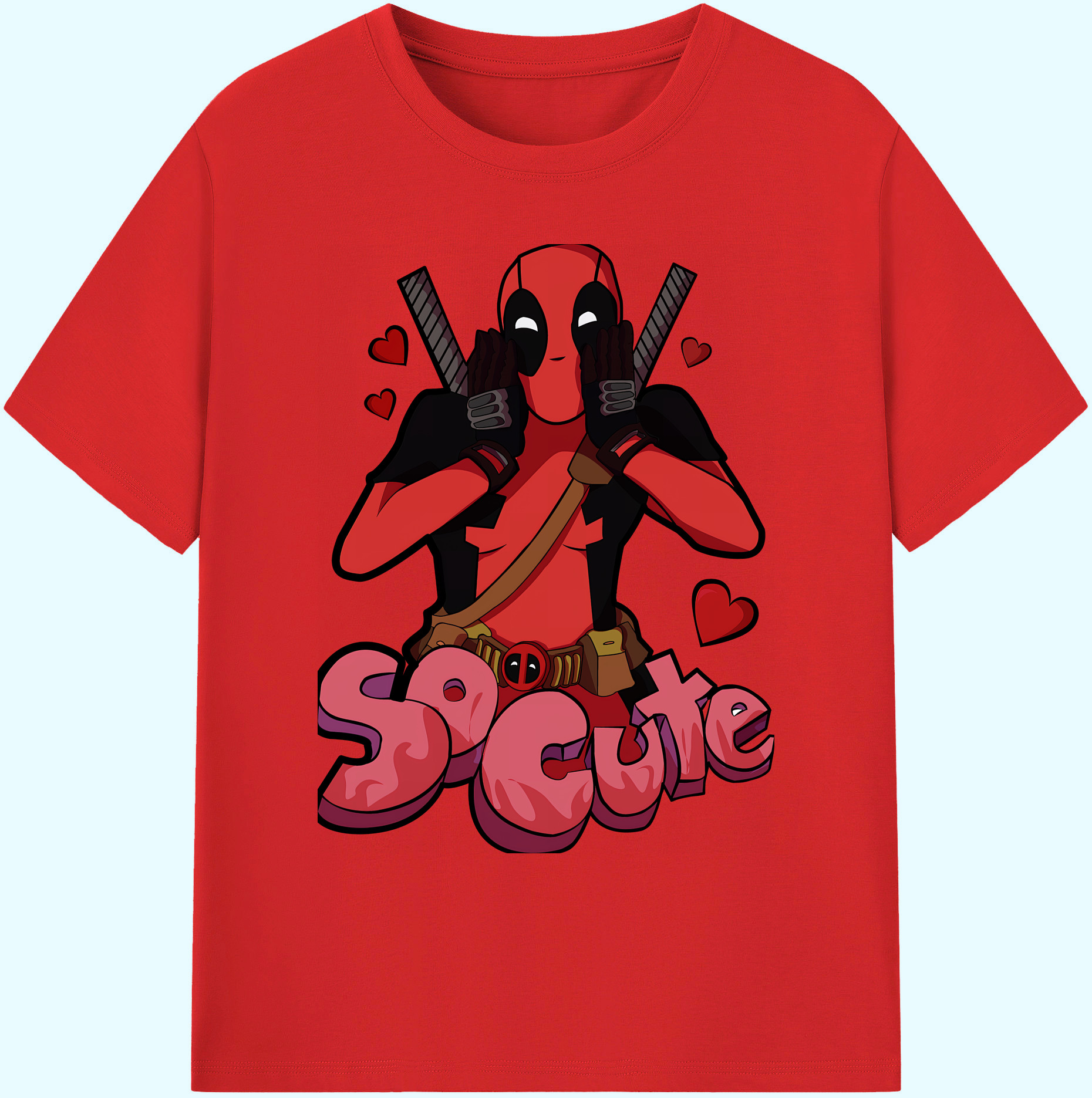 （画像用） Deadpool デッドプール 綿100％ メンズ半袖Tシャツ｜肌触りやわらか＆通気性