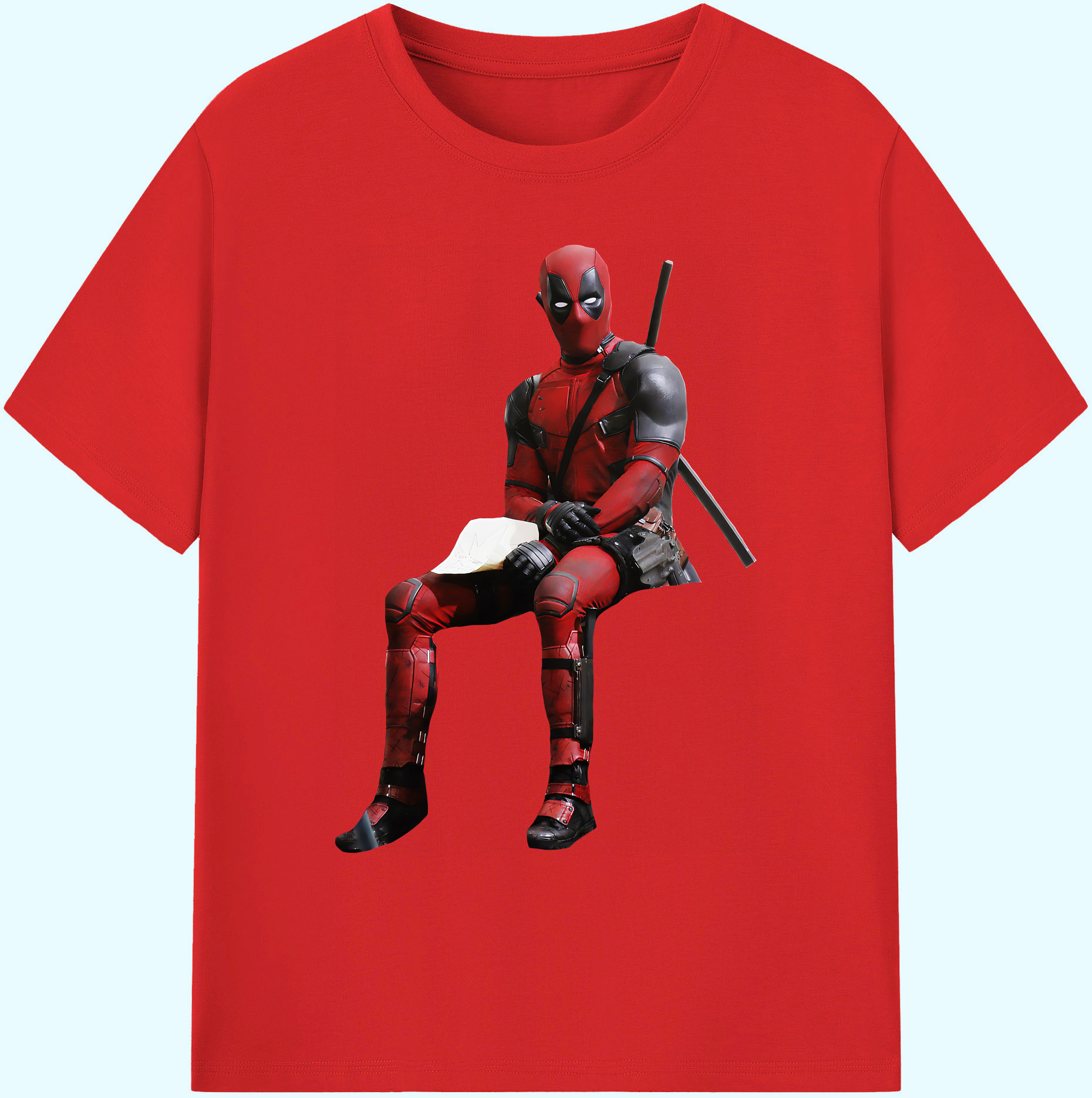 （画像用） Deadpool デッドプール 綿100％ メンズ半袖Tシャツ｜肌触りやわらか＆通気性