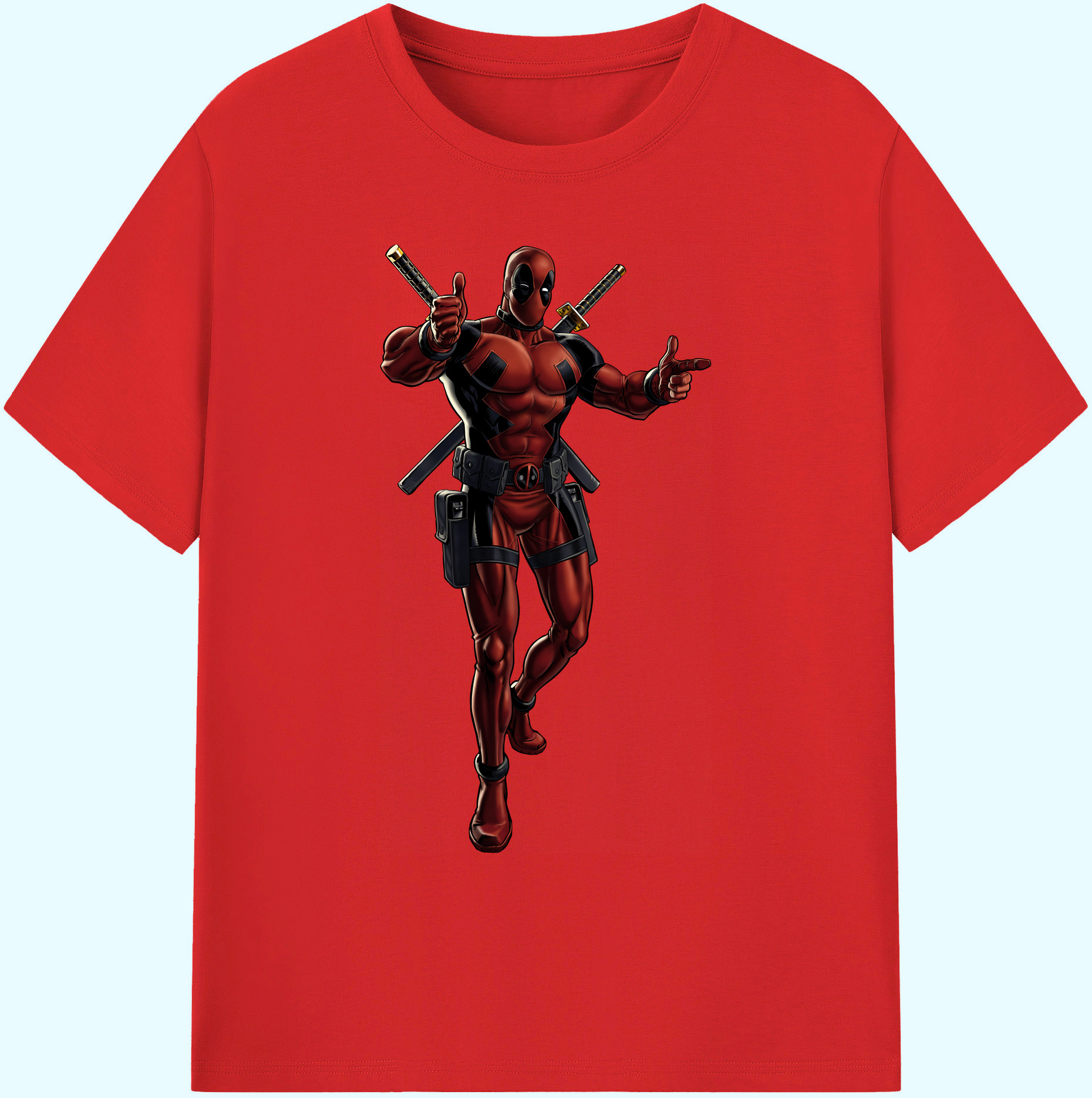 （画像用） Deadpool デッドプール 綿100％ メンズ半袖Tシャツ｜肌触りやわらか＆通気性