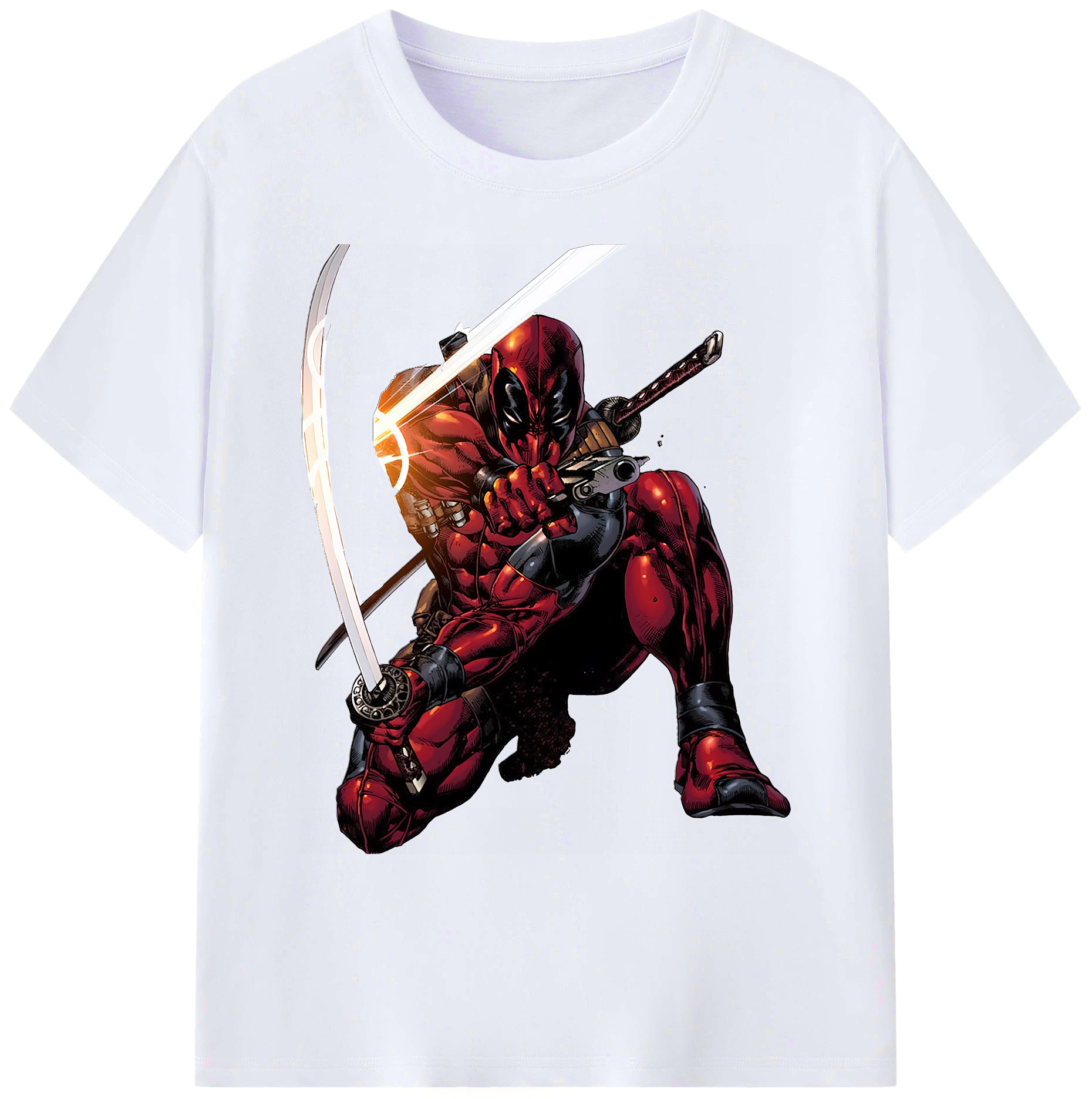 （画像用） Deadpool デッドプール 綿100％ メンズ半袖Tシャツ｜肌触りやわらか＆通気性