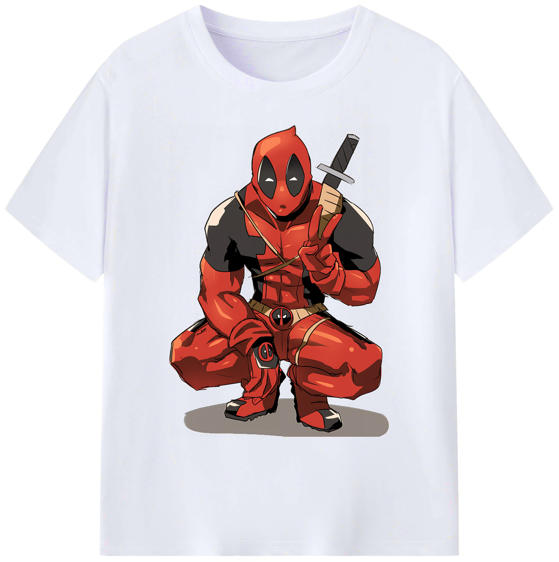 （画像用） Deadpool デッドプール 綿100％ メンズ半袖Tシャツ｜肌触りやわらか＆通気性