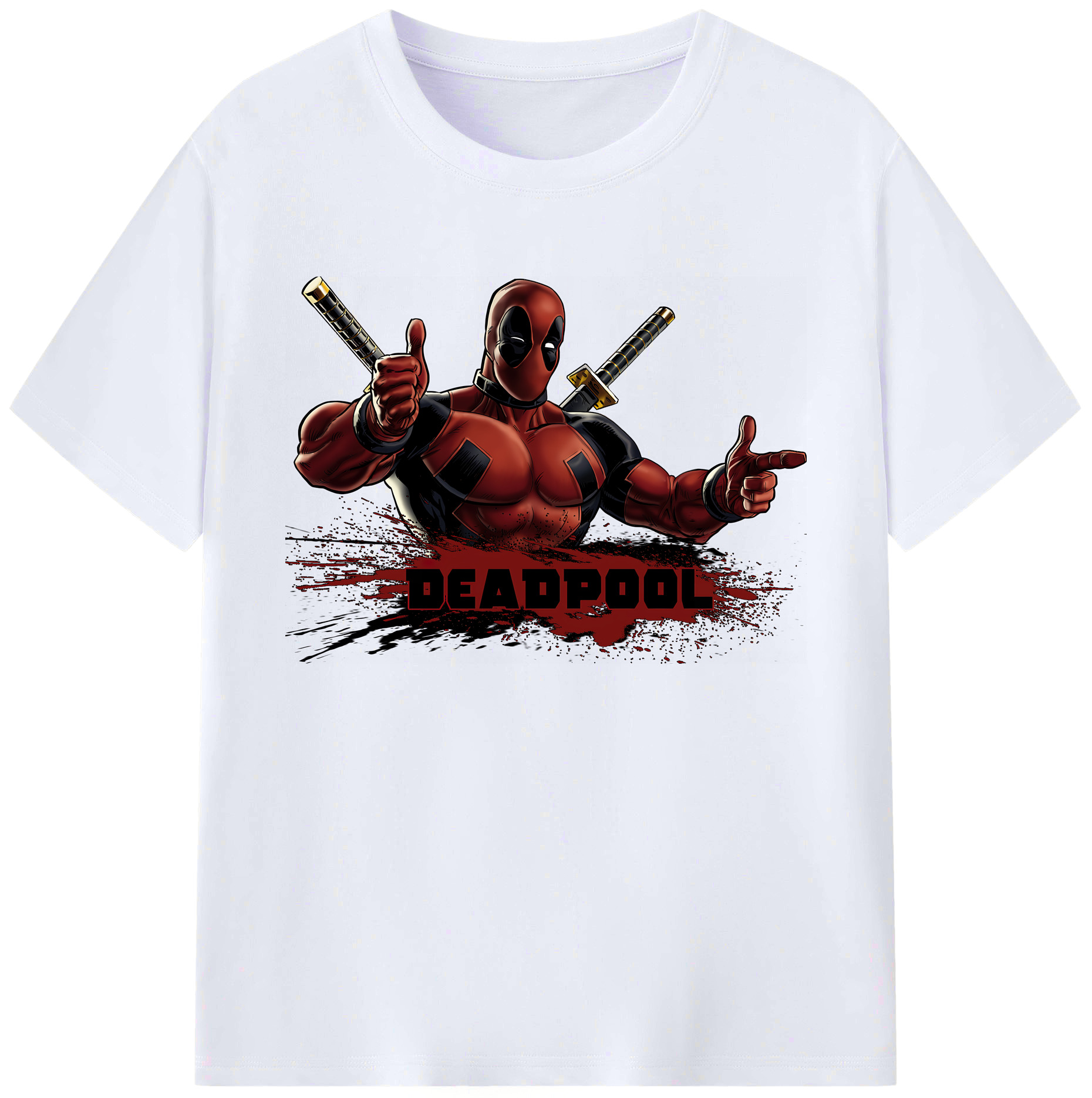 （画像用） Deadpool デッドプール 綿100％ メンズ半袖Tシャツ｜肌触りやわらか＆通気性