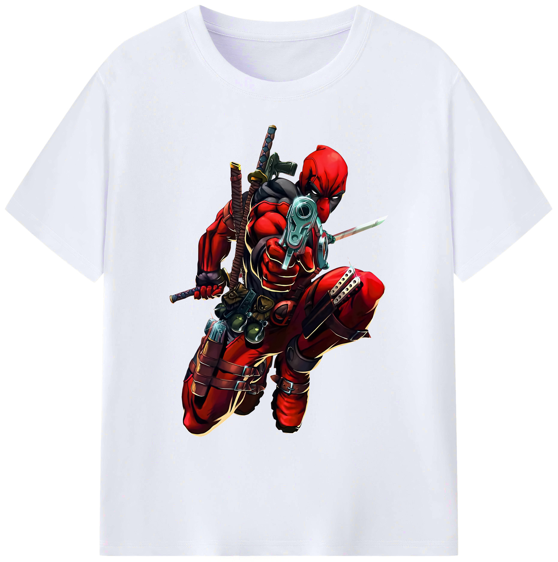 （画像用） Deadpool デッドプール 綿100％ メンズ半袖Tシャツ｜肌触りやわらか＆通気性