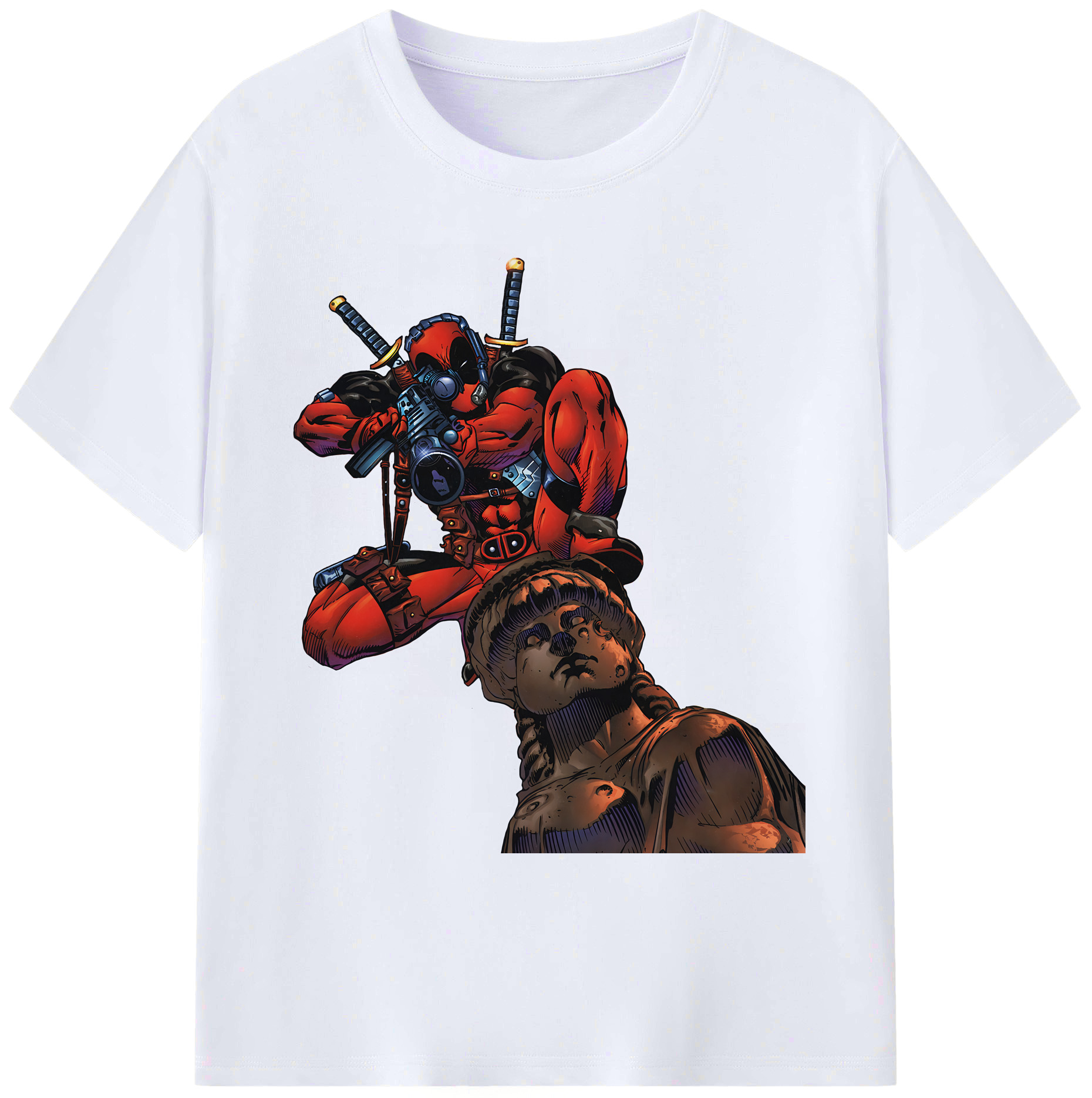 （画像用） Deadpool デッドプール 綿100％ メンズ半袖Tシャツ｜肌触りやわらか＆通気性