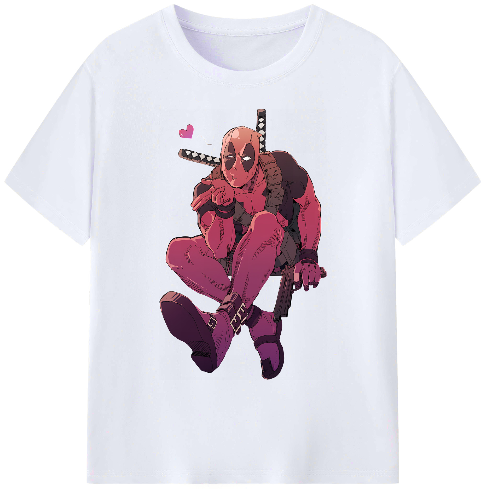 （画像用） Deadpool デッドプール 綿100％ メンズ半袖Tシャツ｜肌触りやわらか＆通気性