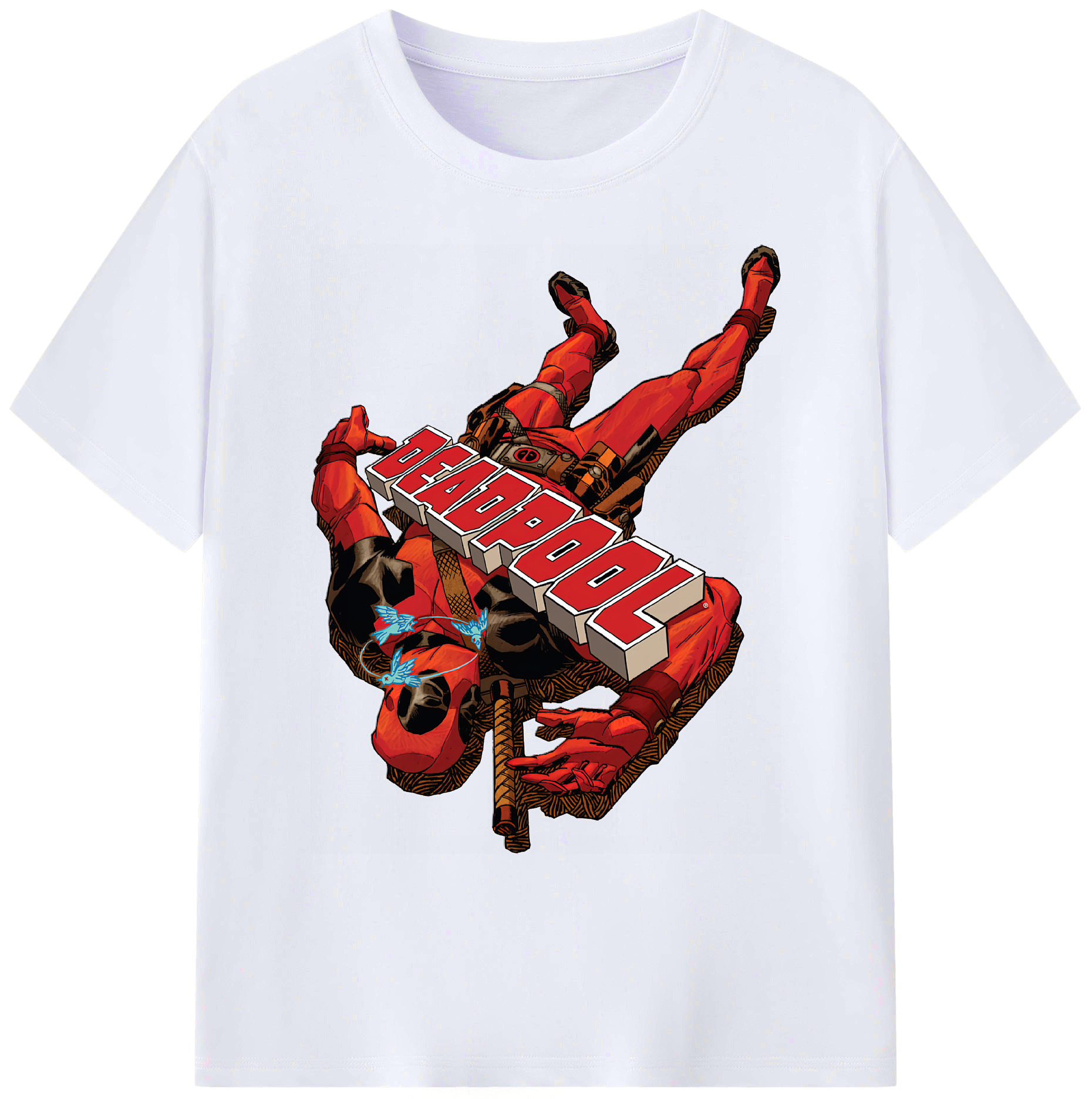 （画像用） Deadpool デッドプール 綿100％ メンズ半袖Tシャツ｜肌触りやわらか＆通気性