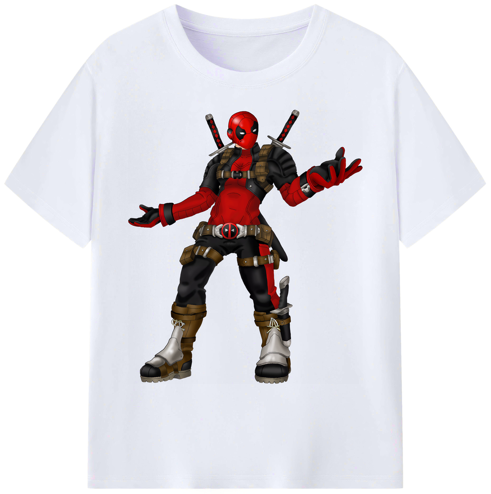 （画像用） Deadpool デッドプール 綿100％ メンズ半袖Tシャツ｜肌触りやわらか＆通気性