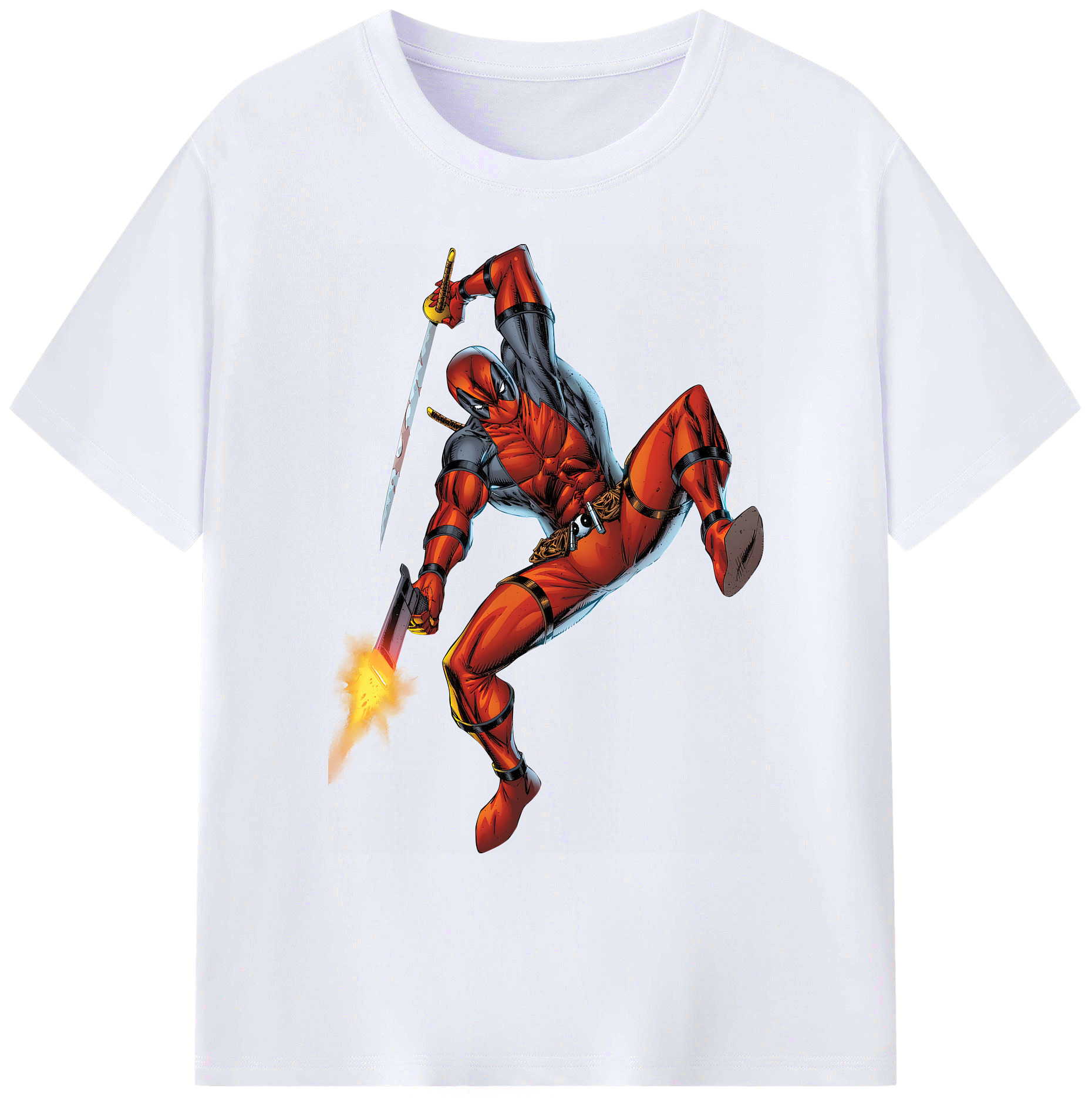 （画像用） Deadpool デッドプール 綿100％ メンズ半袖Tシャツ｜肌触りやわらか＆通気性