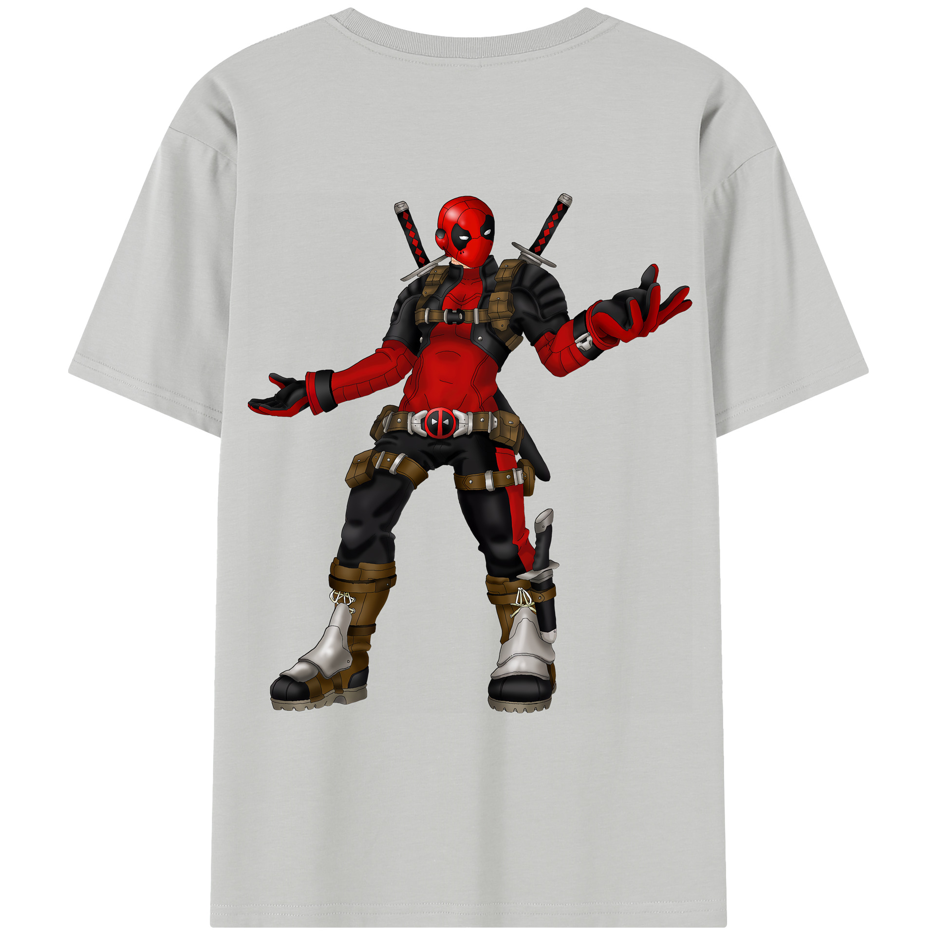 （画像用） Deadpool デッドプール レディース半袖Tシャツ(バックプリント)