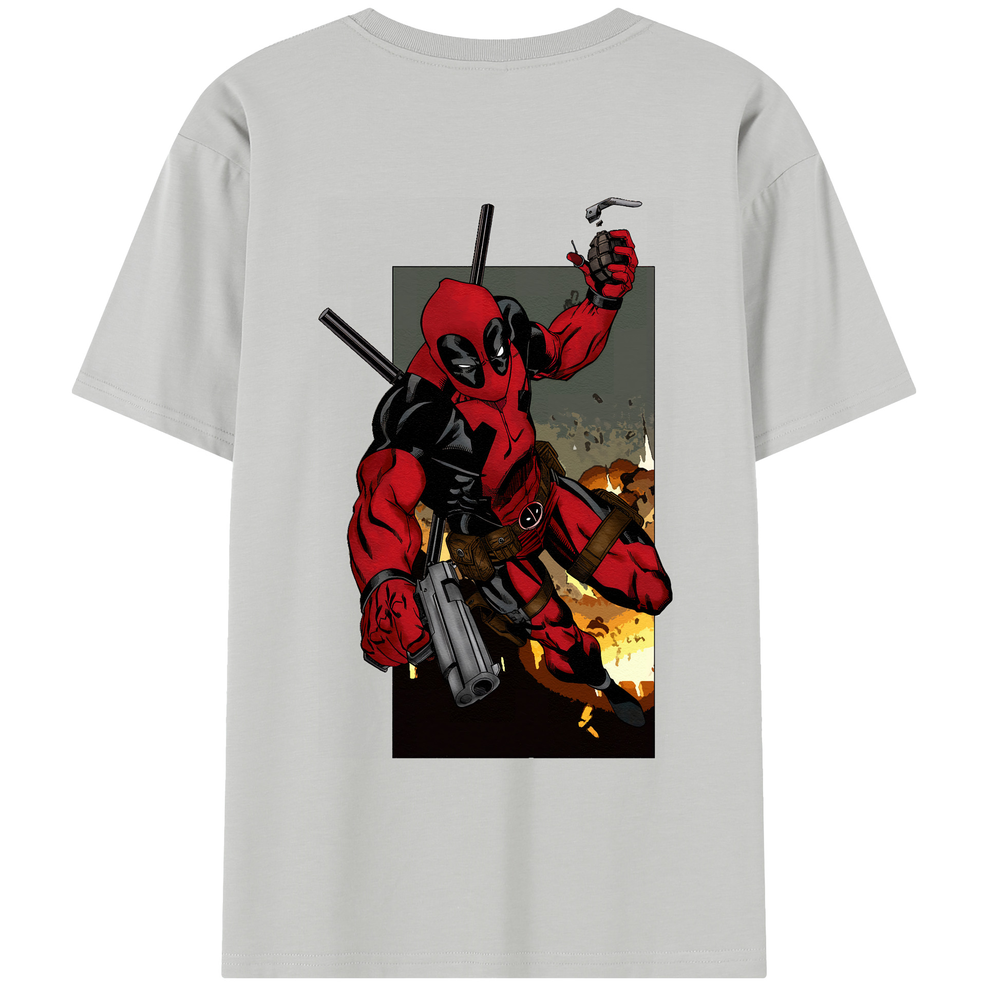 （画像用） Deadpool デッドプール レディース半袖Tシャツ(バックプリント)