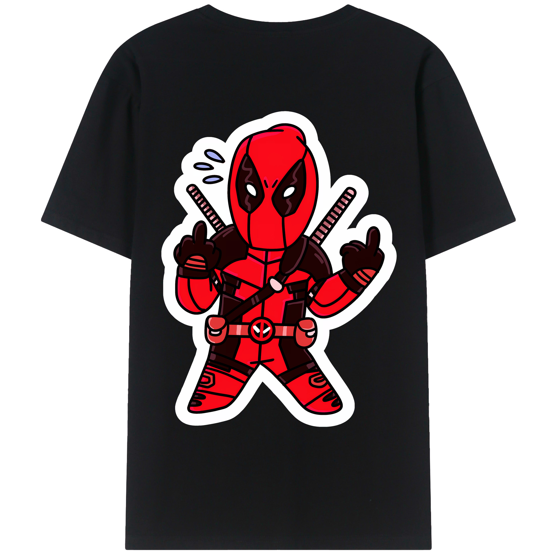 （画像用） Deadpool デッドプール レディース半袖Tシャツ(バックプリント)