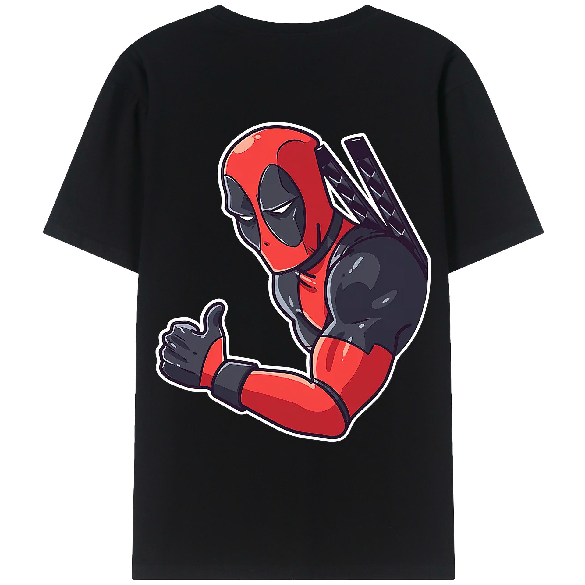 （画像用） Deadpool デッドプール レディース半袖Tシャツ(バックプリント)