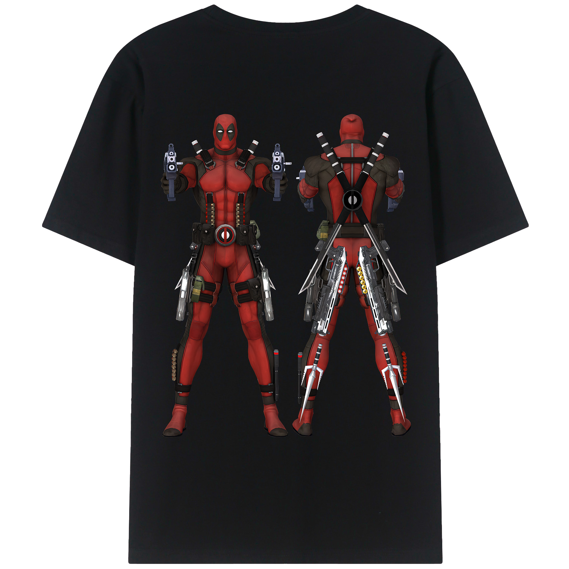 （画像用） Deadpool デッドプール レディース半袖Tシャツ(バックプリント)