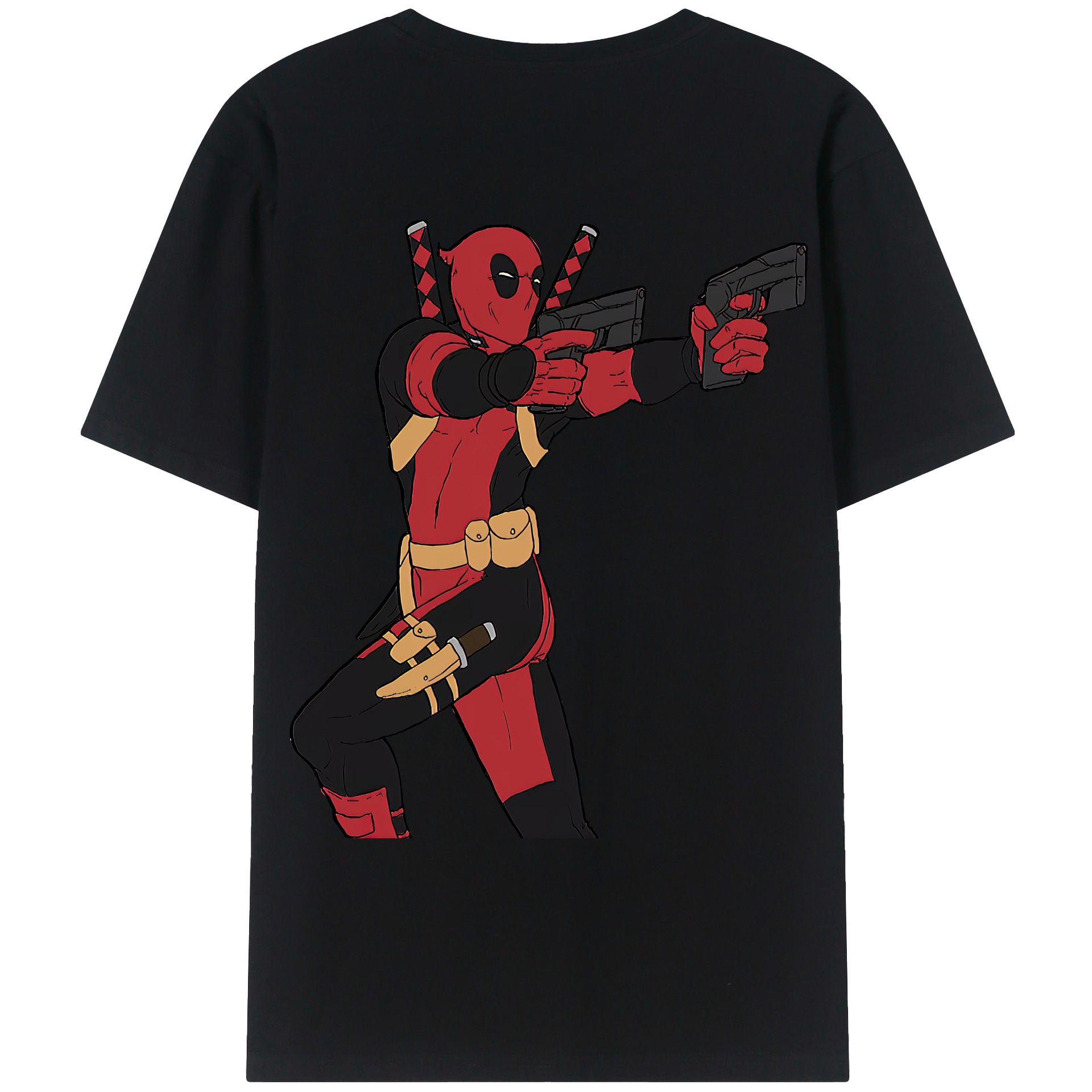 （画像用） Deadpool デッドプール レディース半袖Tシャツ(バックプリント)
