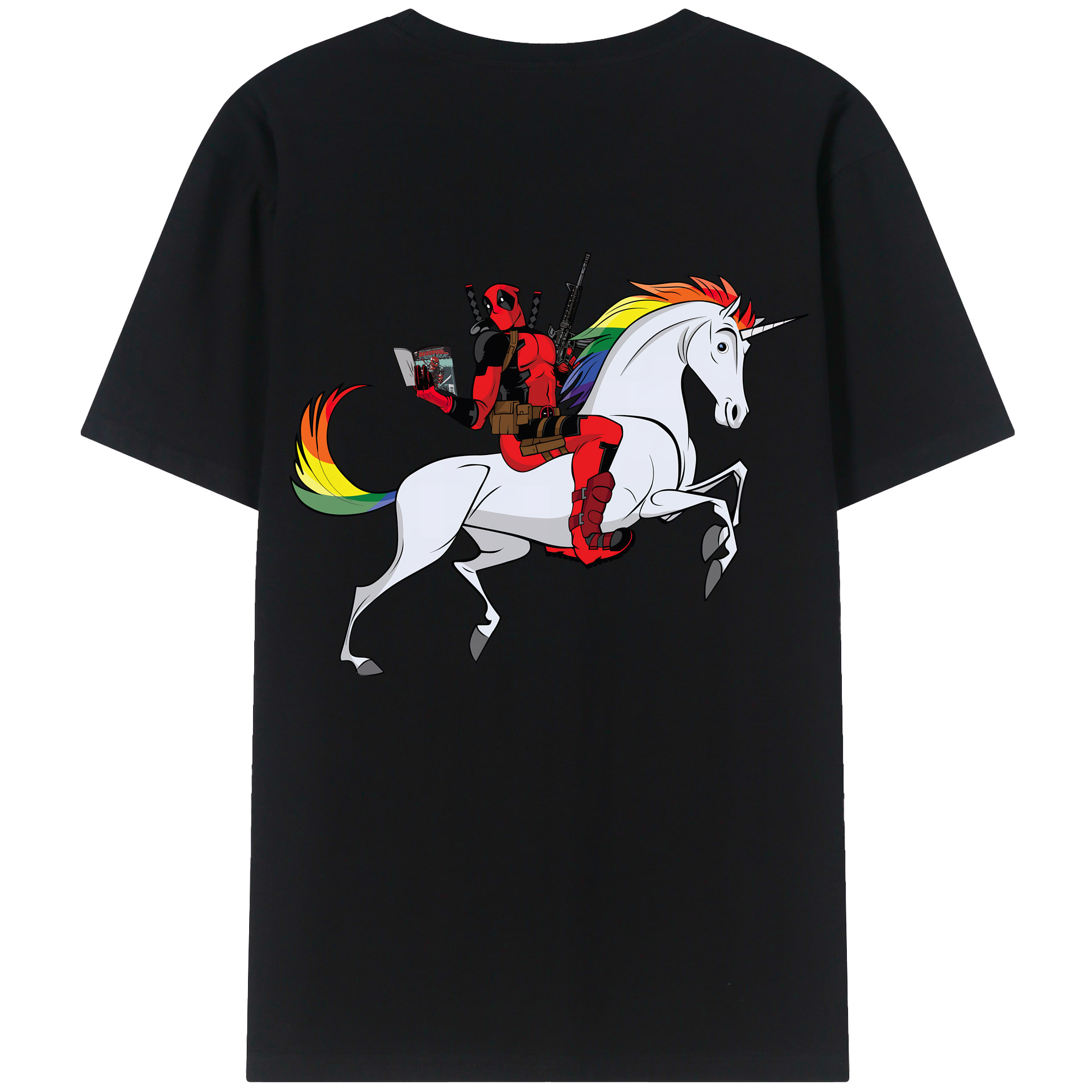 （画像用） Deadpool デッドプール レディース半袖Tシャツ(バックプリント)