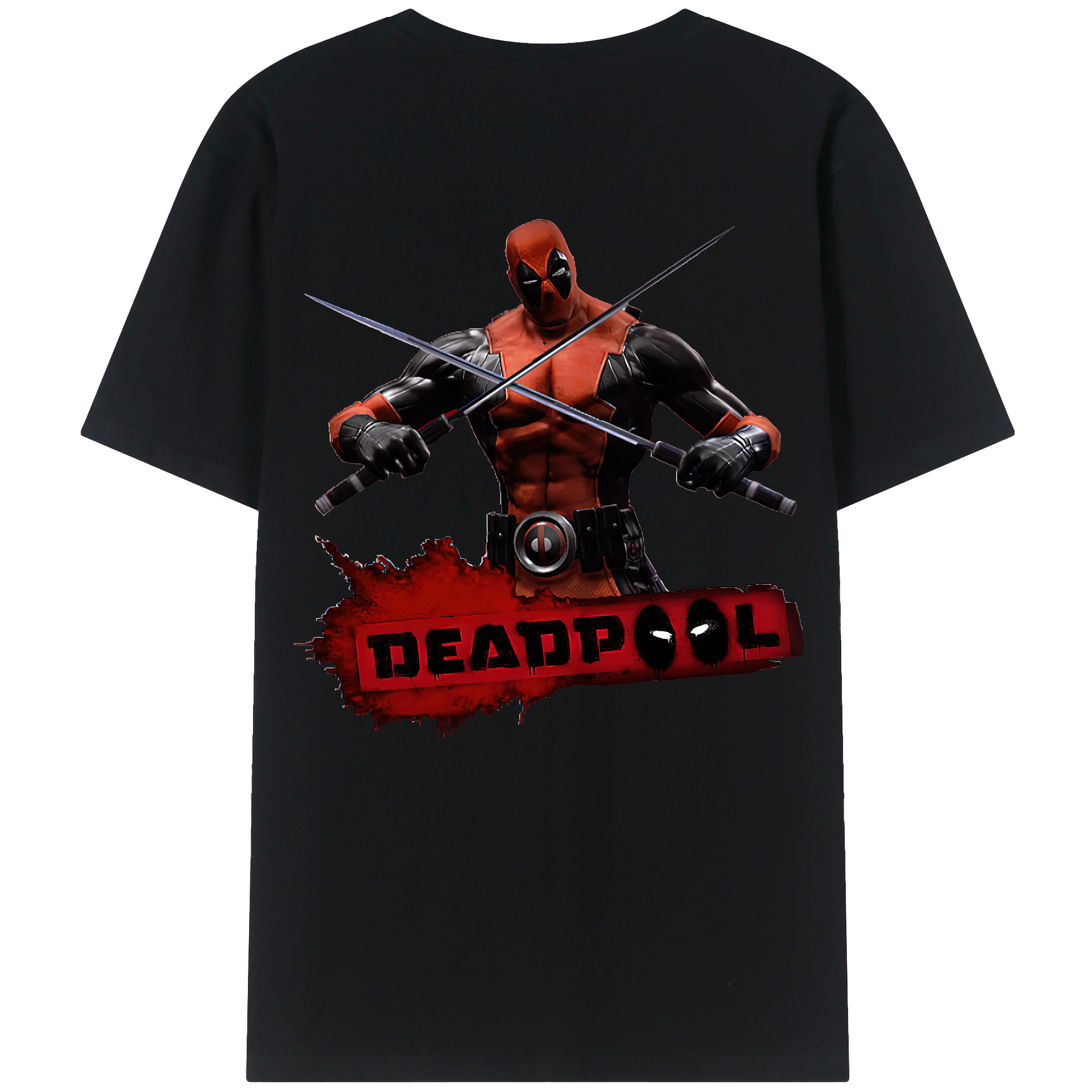 （画像用） Deadpool デッドプール レディース半袖Tシャツ(バックプリント)