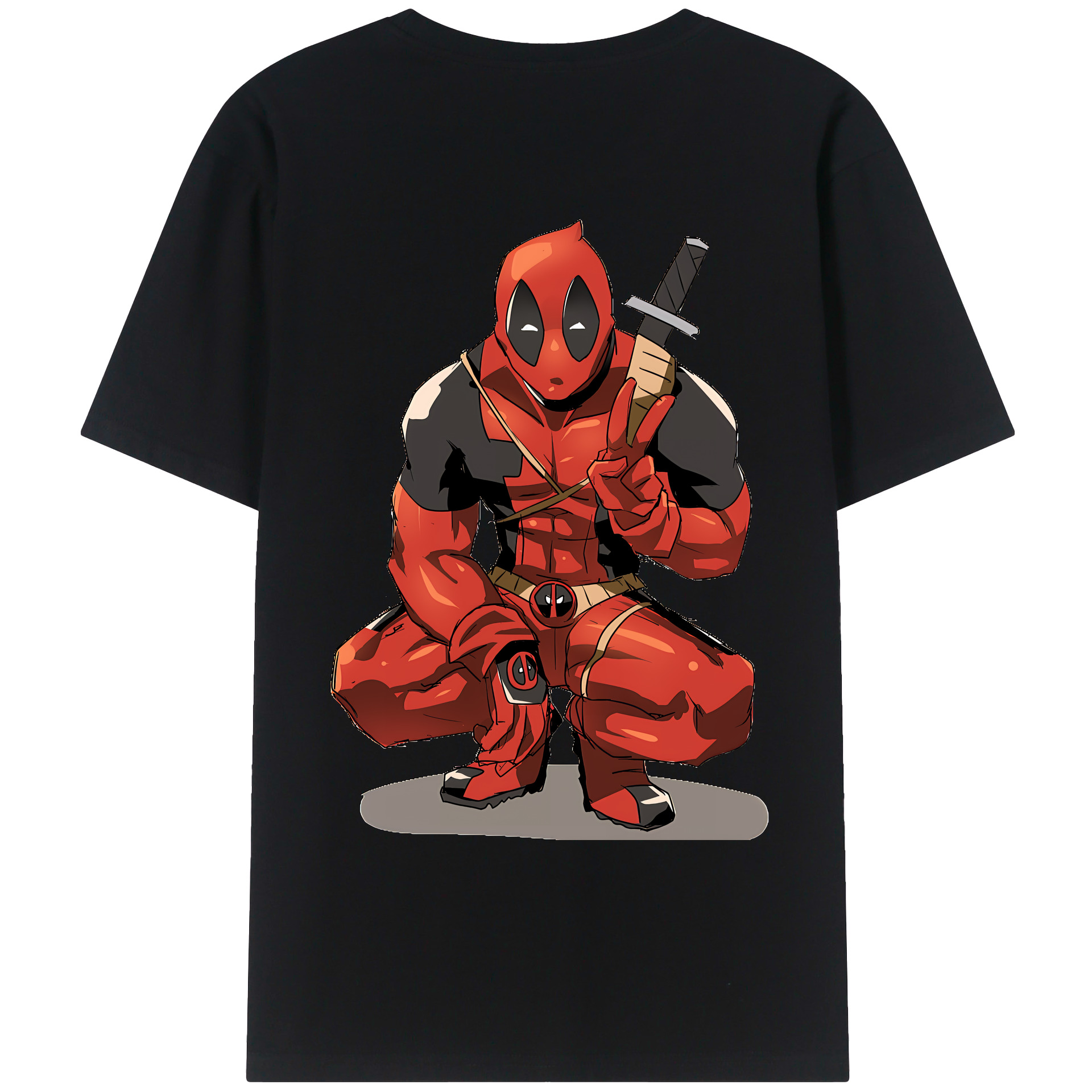 （画像用） Deadpool デッドプール レディース半袖Tシャツ(バックプリント)