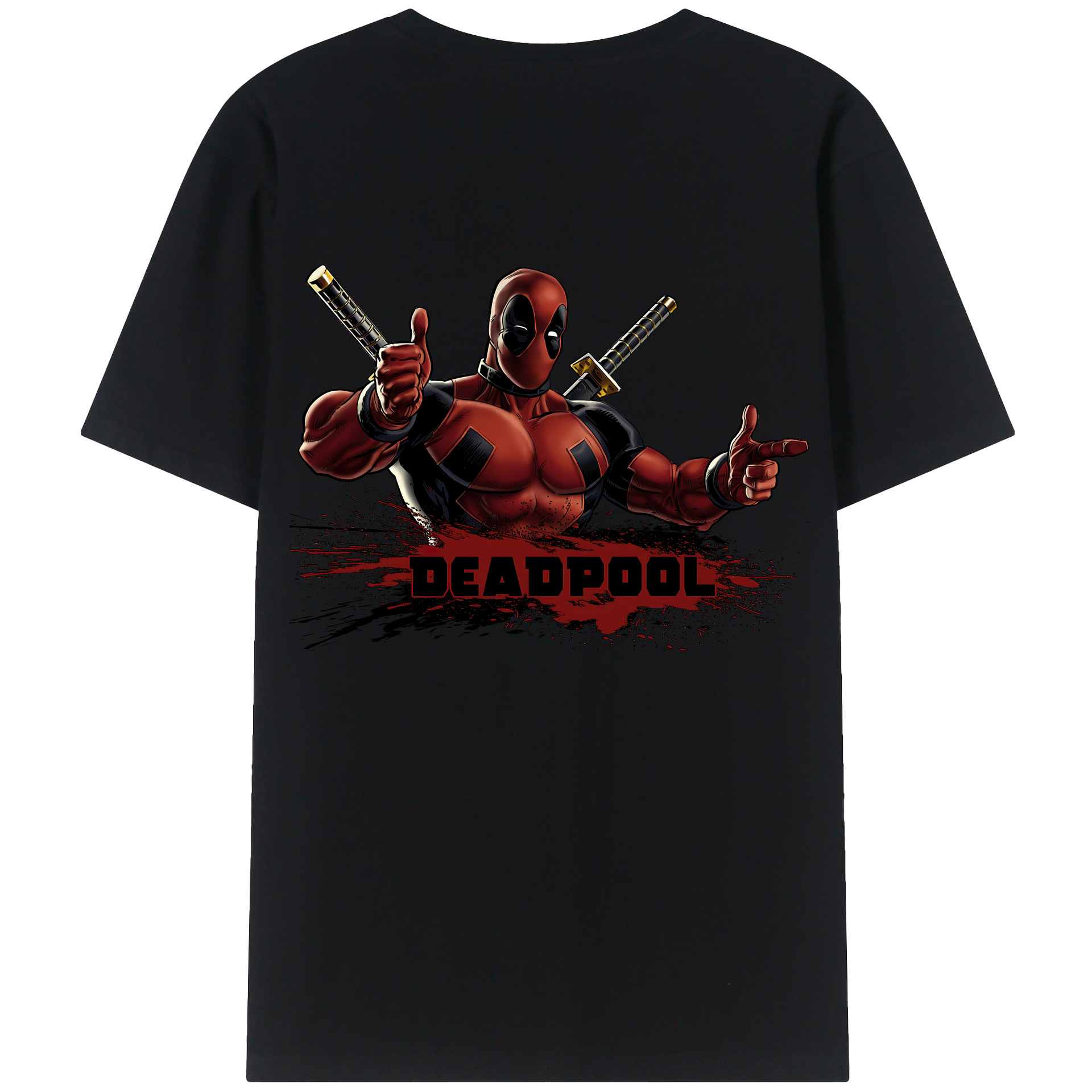 （画像用） Deadpool デッドプール レディース半袖Tシャツ(バックプリント)
