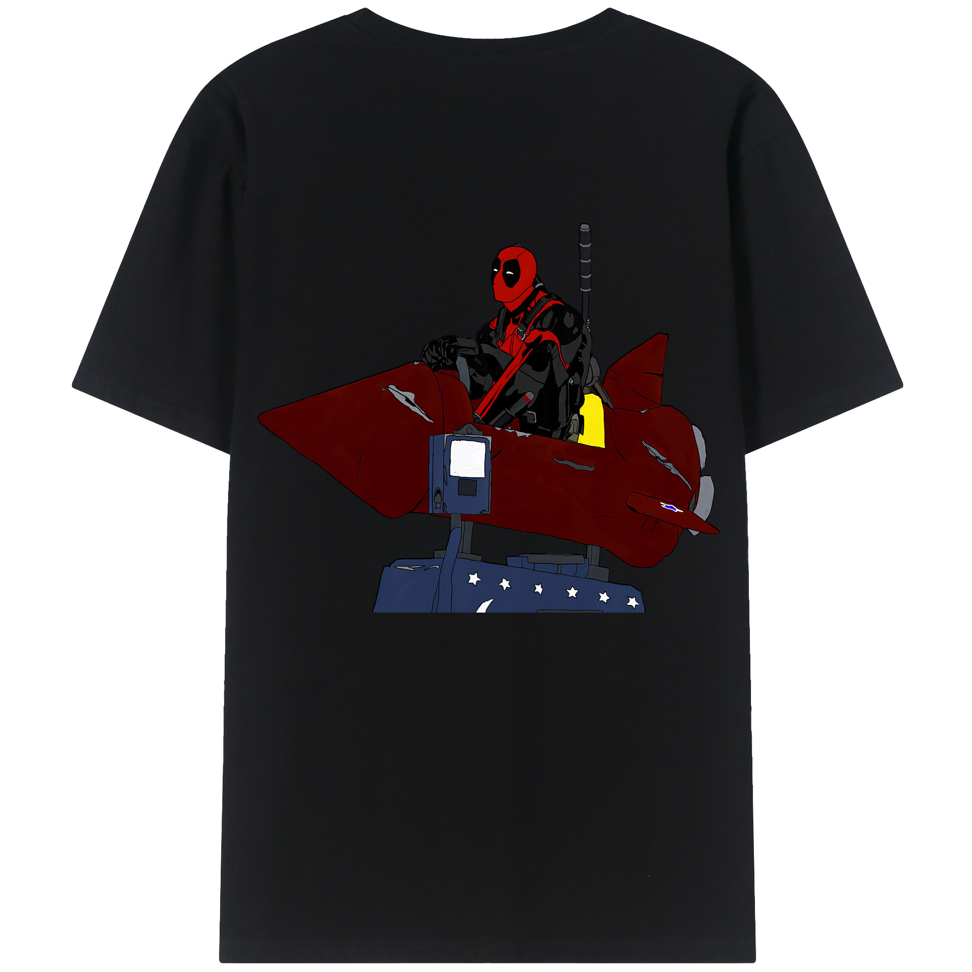 （画像用） Deadpool デッドプール レディース半袖Tシャツ(バックプリント)