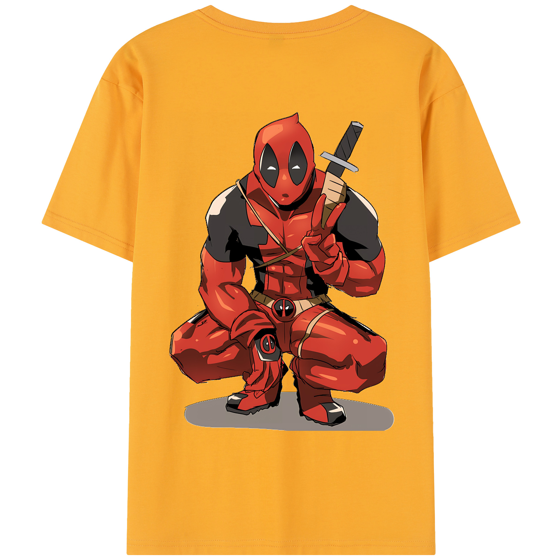 （画像用） Deadpool デッドプール レディース半袖Tシャツ(バックプリント)
