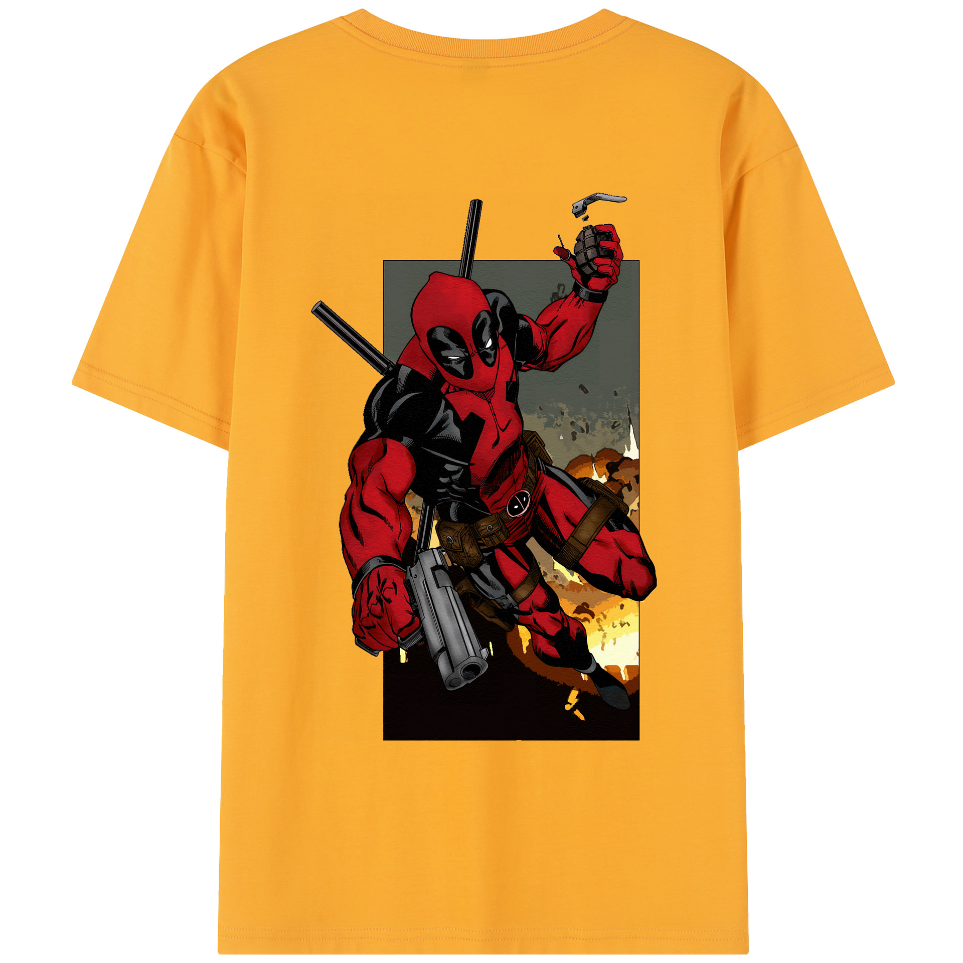 （画像用） Deadpool デッドプール レディース半袖Tシャツ(バックプリント)